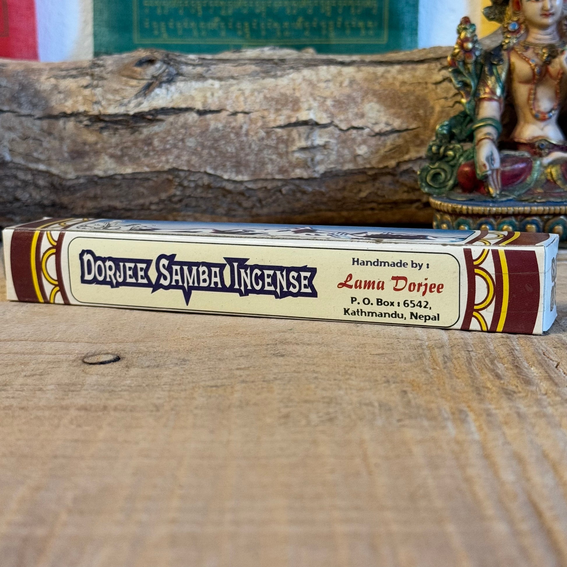 Discover Dorjee Samba Incense, handcrafted in Nepal using traditional Tibetan medical methods. Featuring a soothing blend of natural herbs and spices, it’s perfect for worship, purification, and daily air freshening.