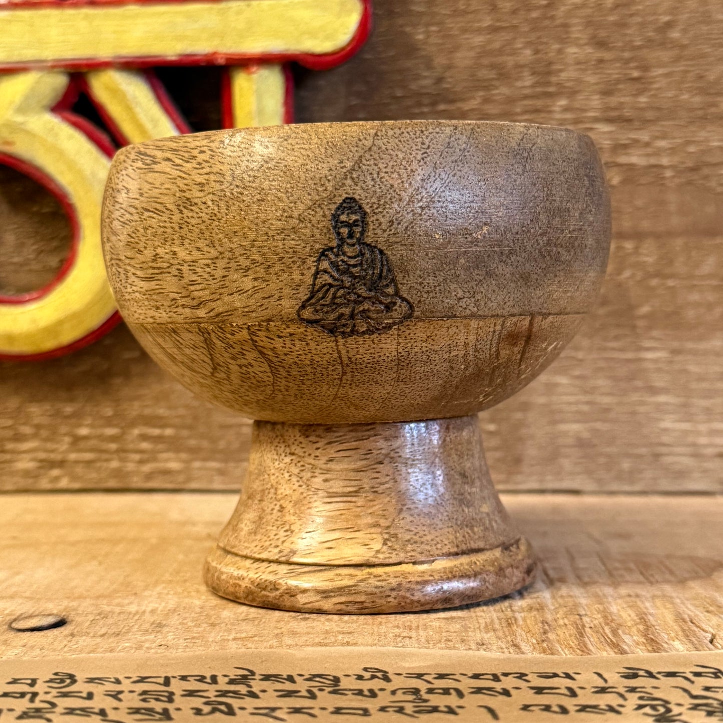 Let your incense offering rise in stillness with this Ritual Bowl Incense Holder, designed to honour both tradition and mindfulness. Compact yet detailed, this sacred piece supports both stick and cone incense, allowing for versatile ritual practice.

At its heart lies a beautifully etched Buddha symbol, nestled within the bowl — a quiet guardian of inner peace. The serene expression of the Buddha reflects the state of deep meditation and invites you to return to your breath, your center, your true nature.
