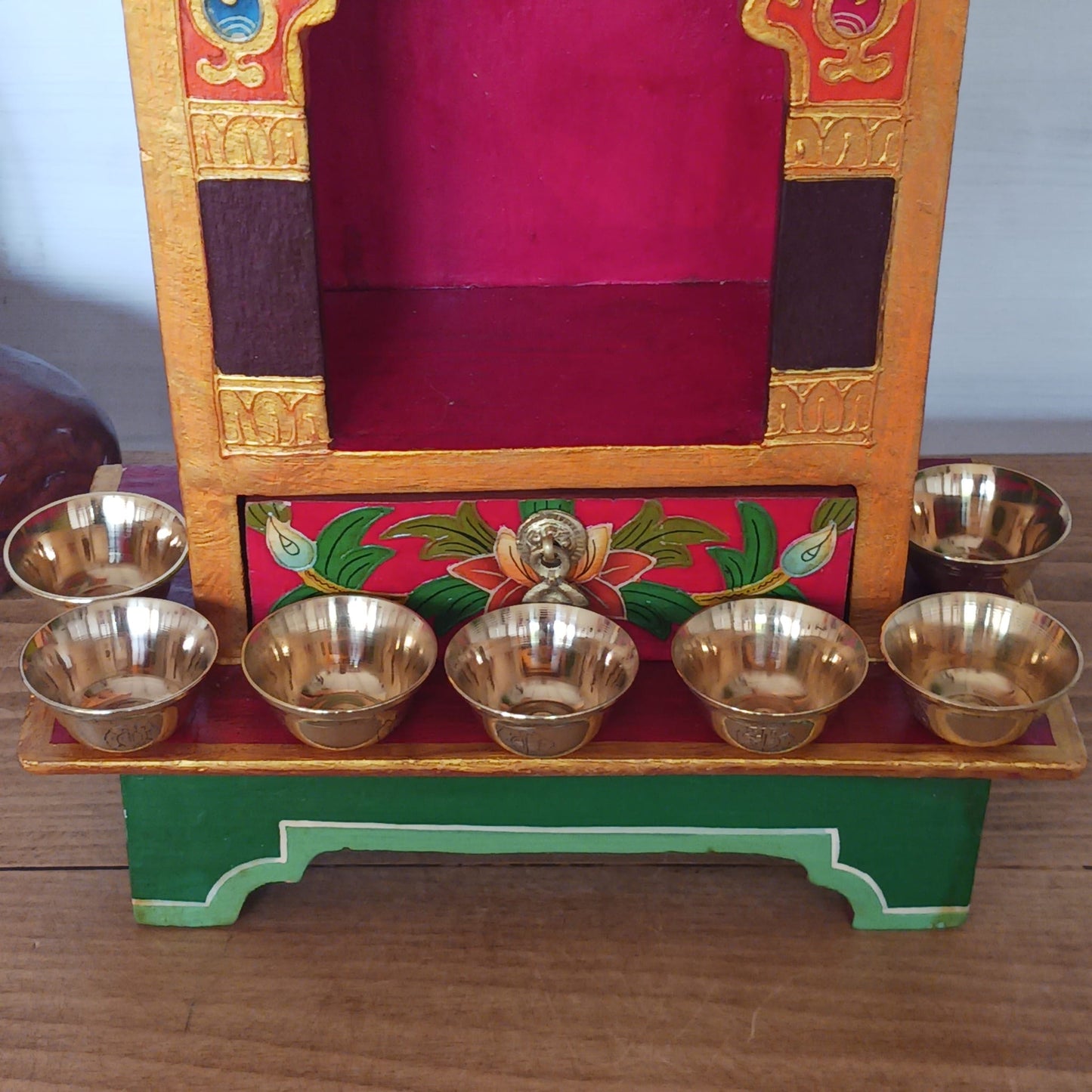Tibetan Style Shrine | Alter Box Buddhist Tibetan alter 