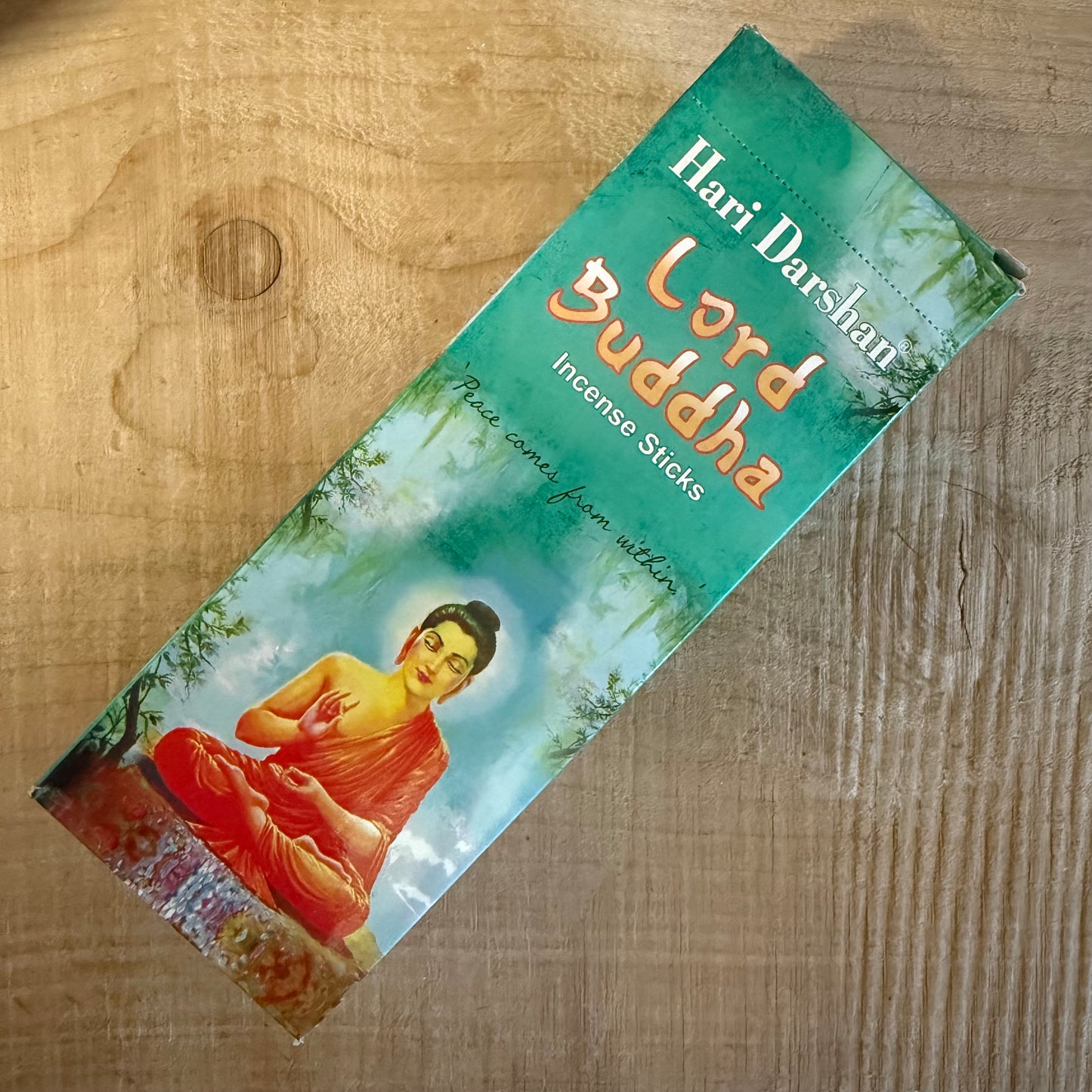 Lord Buddha Hexagon incense by Hari Darshan. A traditional Buddhist incense for meditation, devotion, and creating a calm spiritual atmosphere.