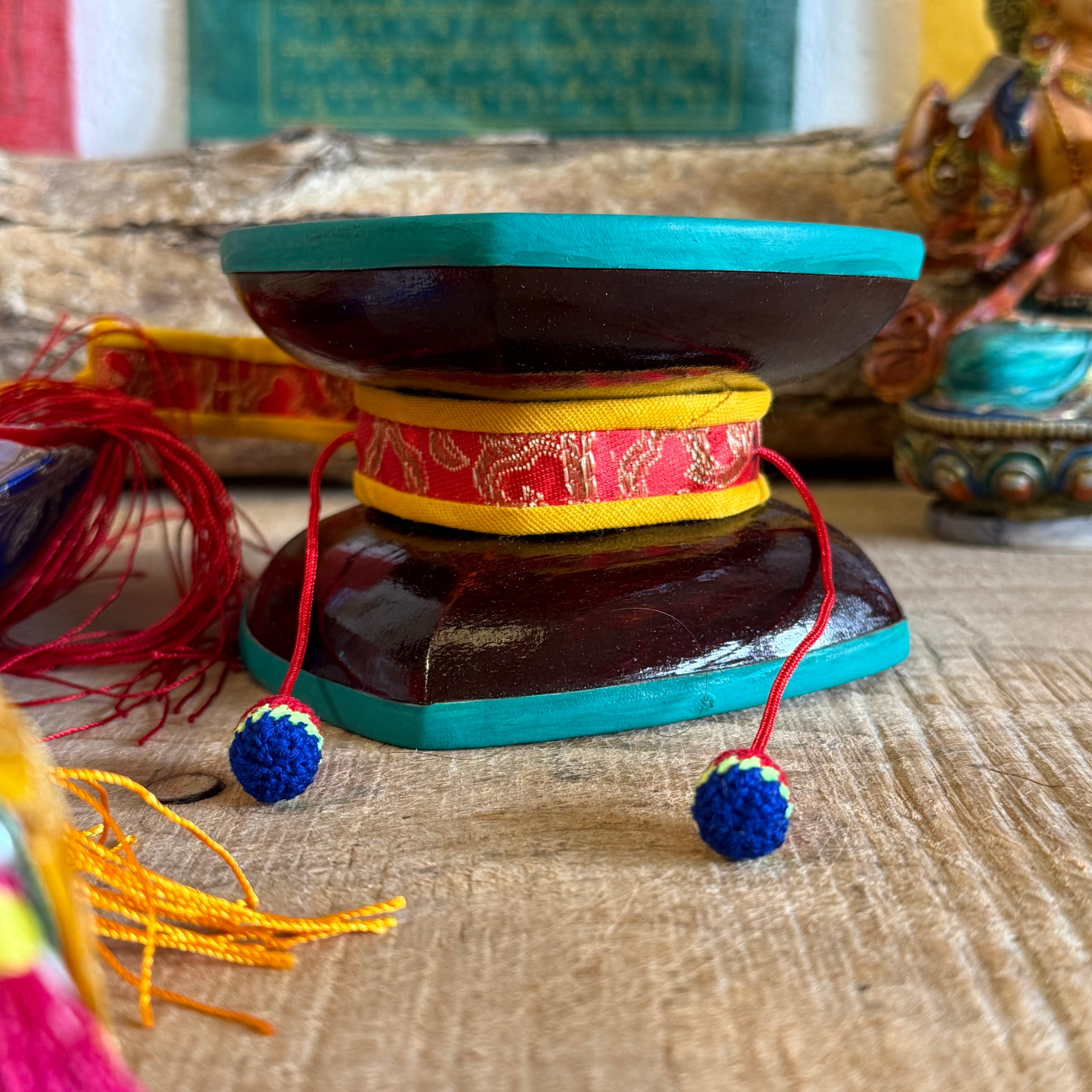 Authentic Tibetan Chod Damaru with Case | Handcrafted Ritual Drum – The ...
