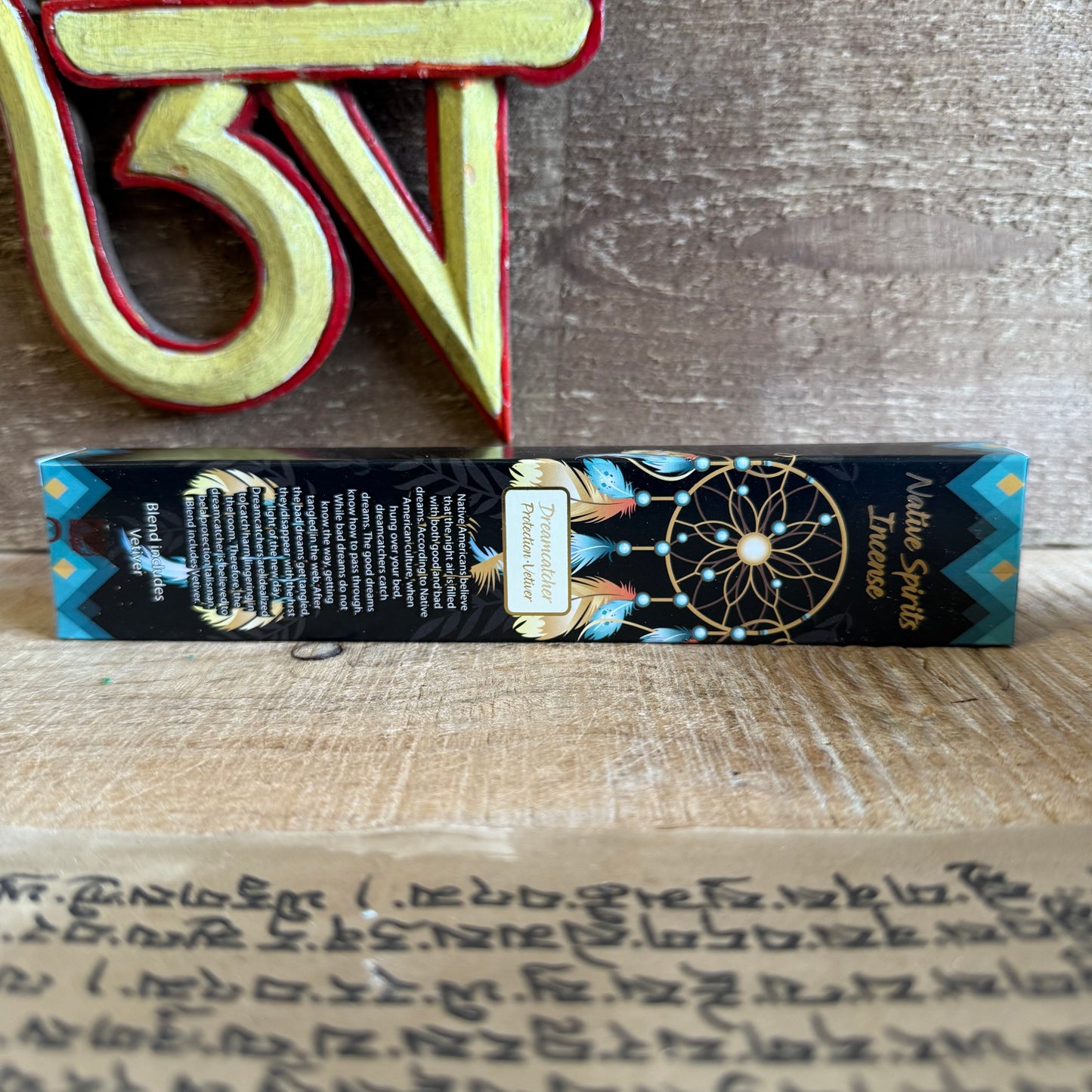 Call upon the sacred power of the Dreamcatcher, woven with intention to guard your spirit while you sleep and walk the dream realms. In Native tradition, the Dreamcatcher filters energy — letting only good visions pass through, while the bad are caught and dissolved by the morning light.

The grounding, earthy aroma of Vetiver anchors your soul, clearing heavy energy and strengthening your spirit’s defenses. Burn this incense for protection, restful sleep, and to create a space safe from negativity — both s