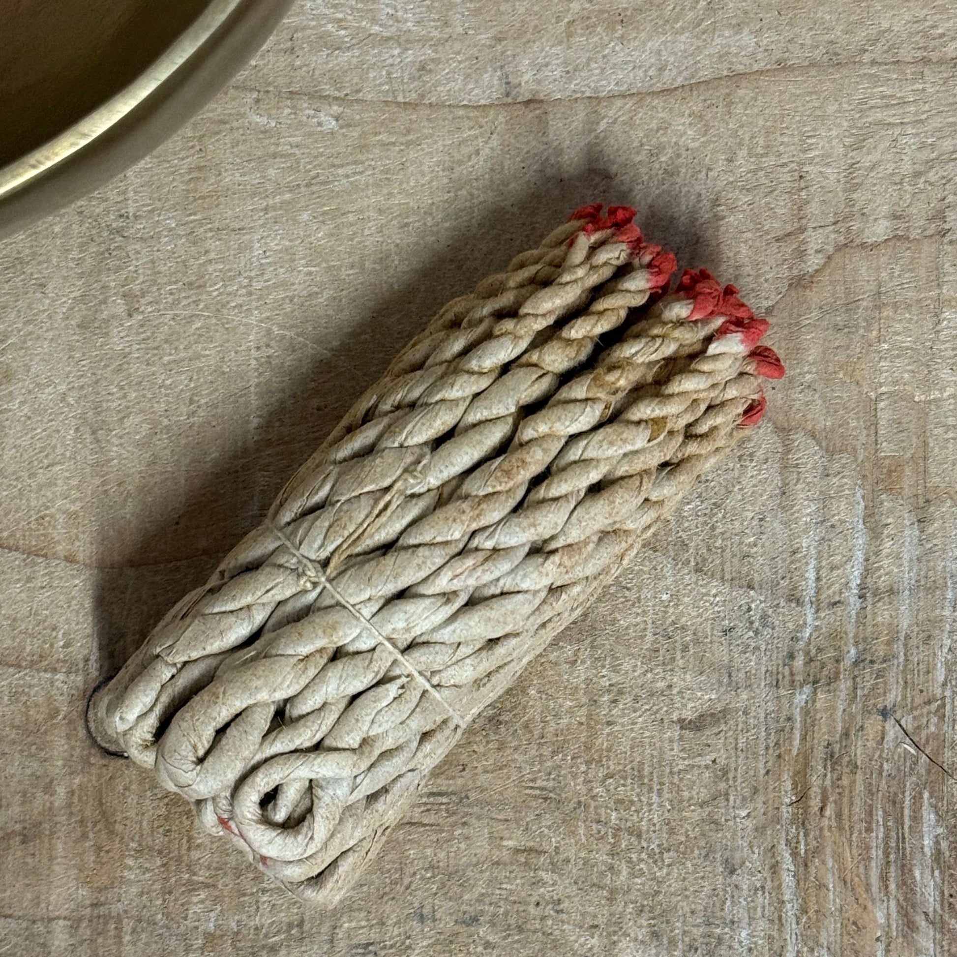 Lumbini Rope Incense, handmade Nepalese 25-herb blend, 25 sticks.