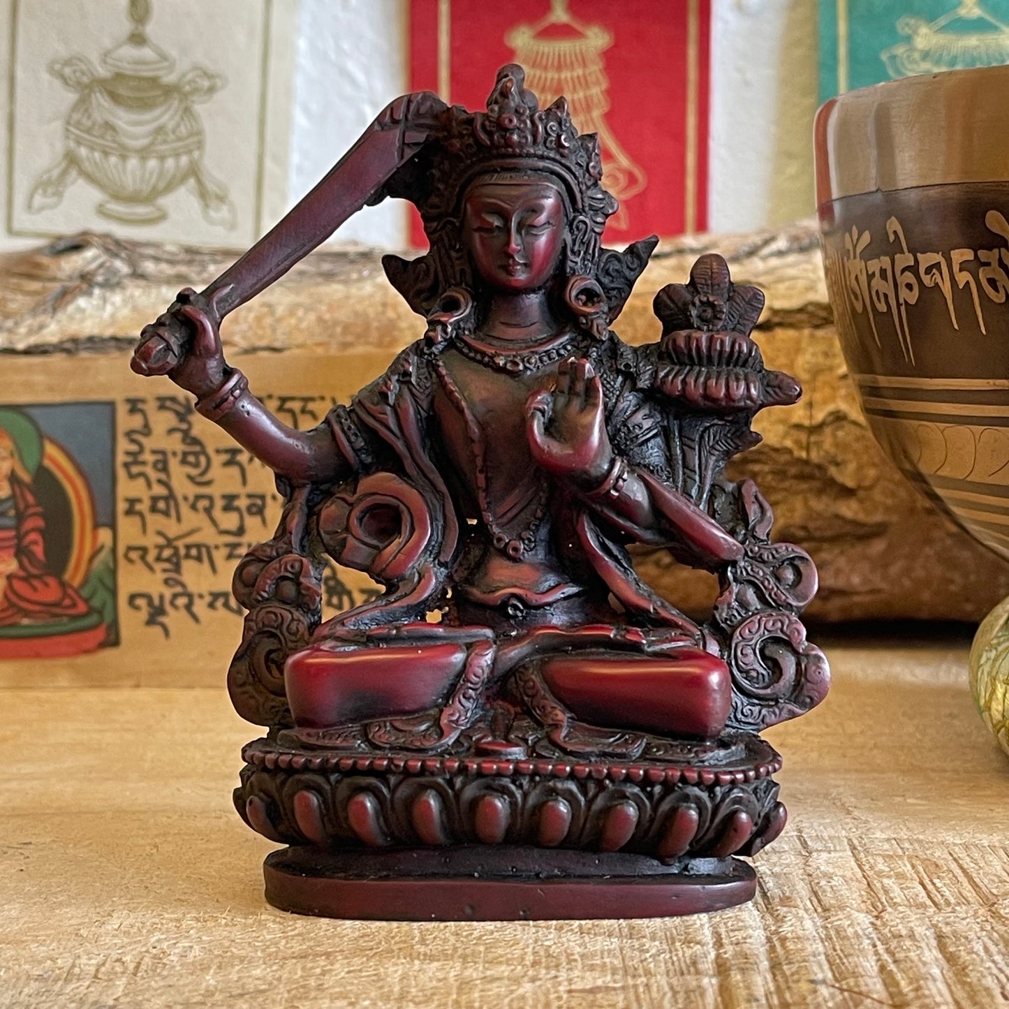 Resin Statue of Manjushri 11 cm