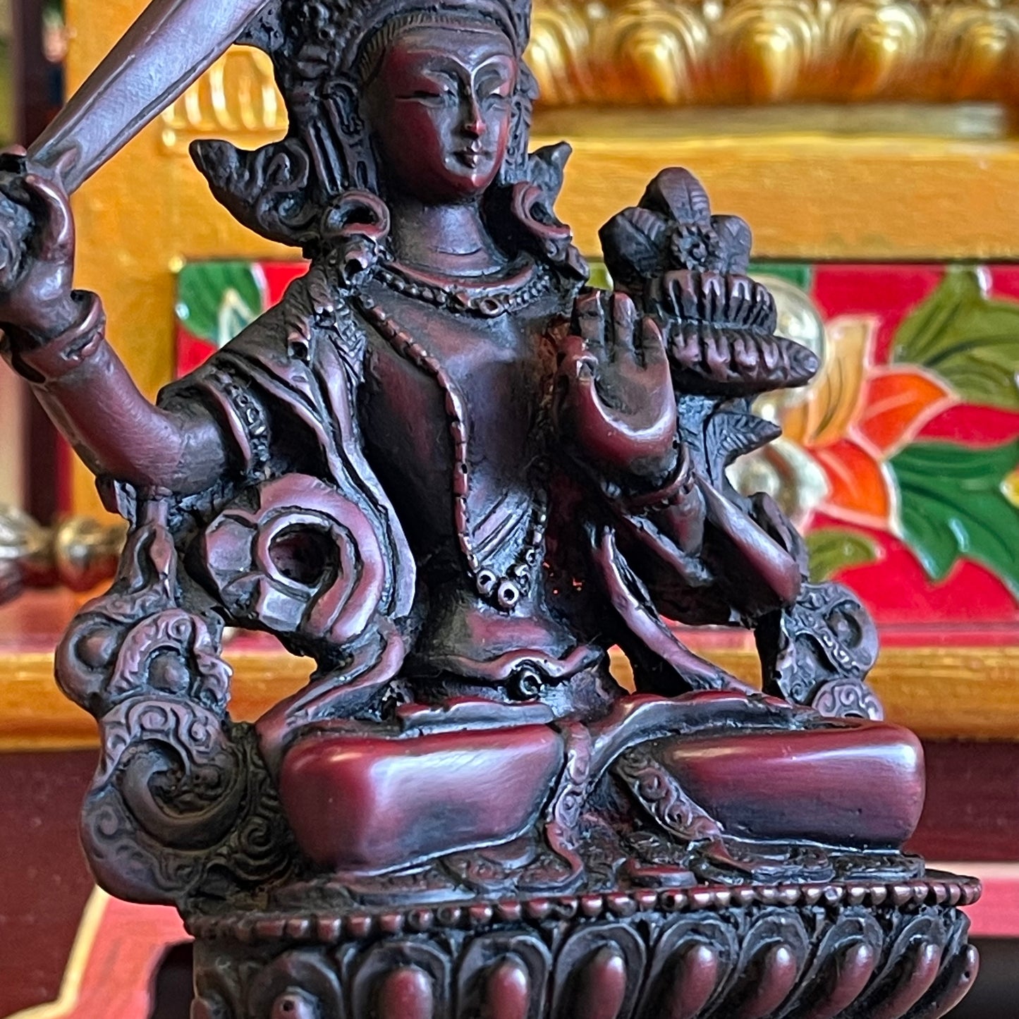 Resin Statue of Manjushri 11 cm