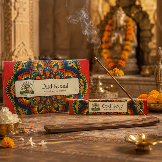 Namaste India Oud Royal Natural Masala Incense Sticks – Luxury Oudh Meditation Incense