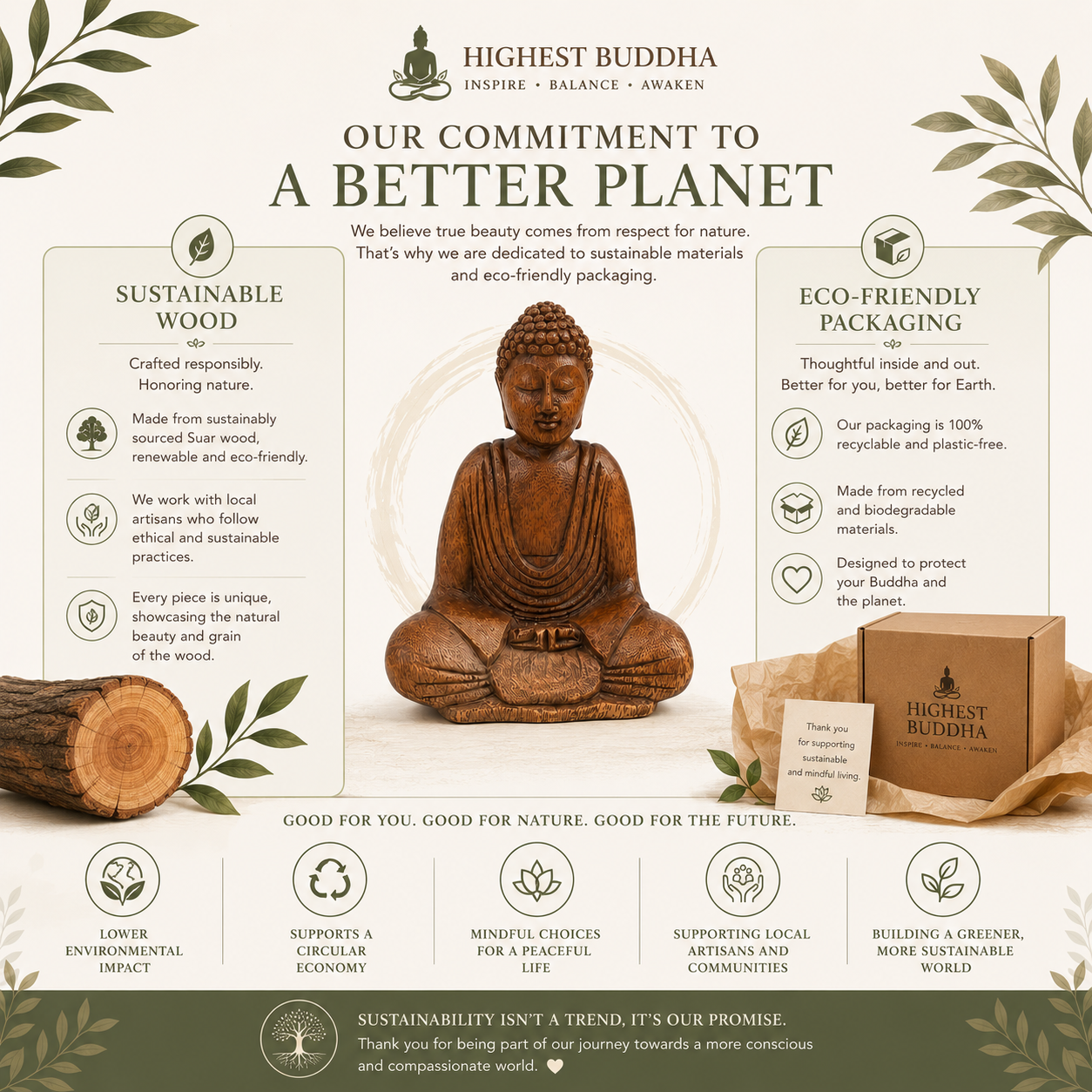 Hand carved Buddha Statue 15cm | Wood carved Buddha Statue

Hand carved 15cm wooden Buddha statue from Bali in the Dhyan Mudra. A serene meditation figure perfect for altars, sacred spaces and spiritual practice.
