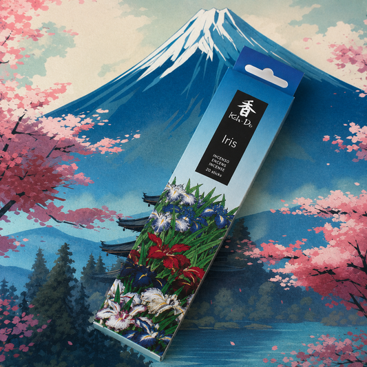 Unwind in gentle serenity with Koh-Do Iris incense by Nippon Kodo. This refined Japanese incense blends Florentine iris with soft lily of the valley, creating a sweet, velvety floral aroma. Each box contains 20 low-smoke sticks, burning for approx. 30 minutes to calm the mind and prepare for restful sleep. Ideal for evening rituals, meditation, and relaxation, this delicate fragrance brings warmth, peace, and the nurturing energy of nature into your sacred space.