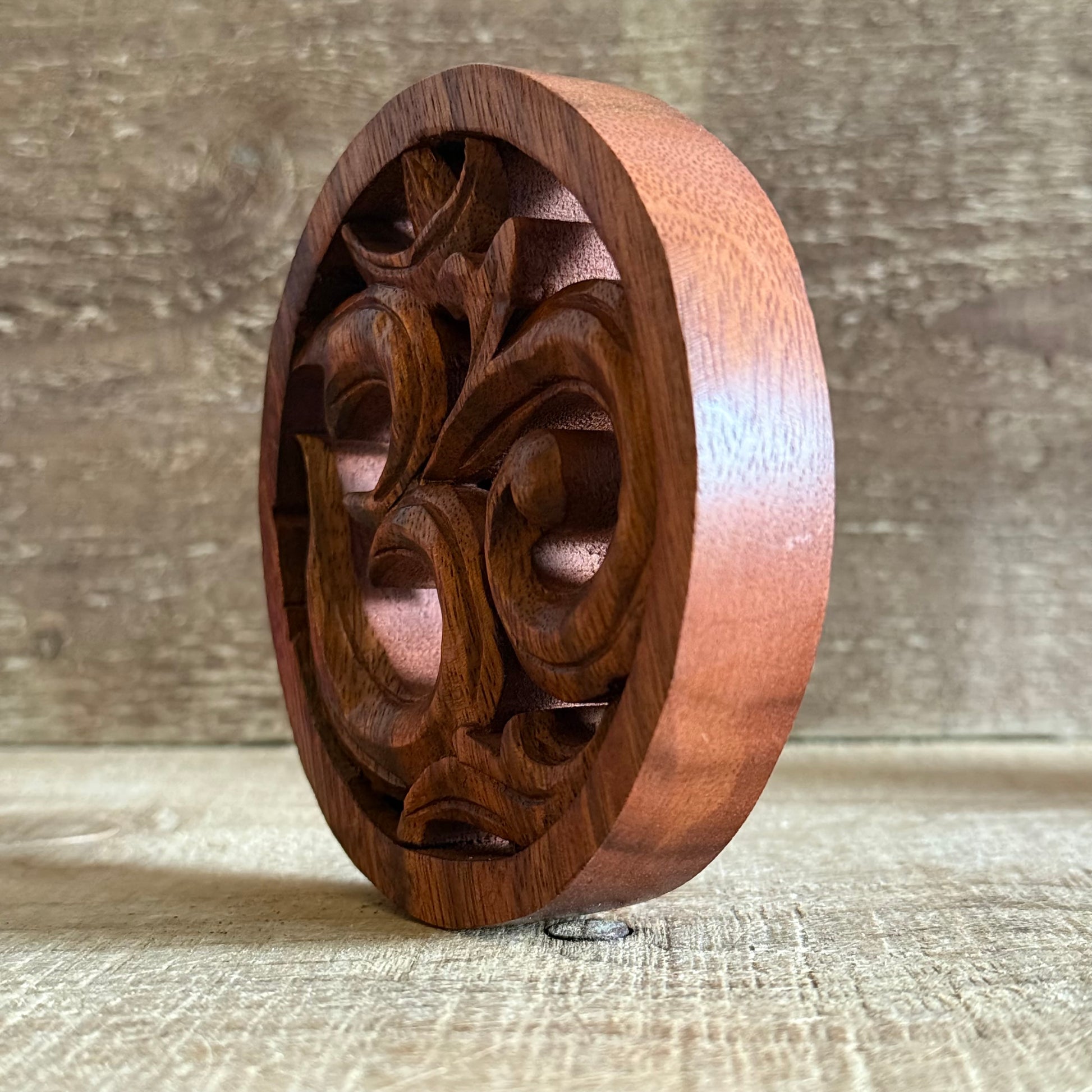 Invite harmony and sacred energy into your home with this Hand Carved Wooden Om Wall Hanging, beautifully crafted from sustainably sourced suar wood. Each piece is individually hand carved by skilled artisans, honouring the traditional techniques that celebrate both craftsmanship and spirituality.