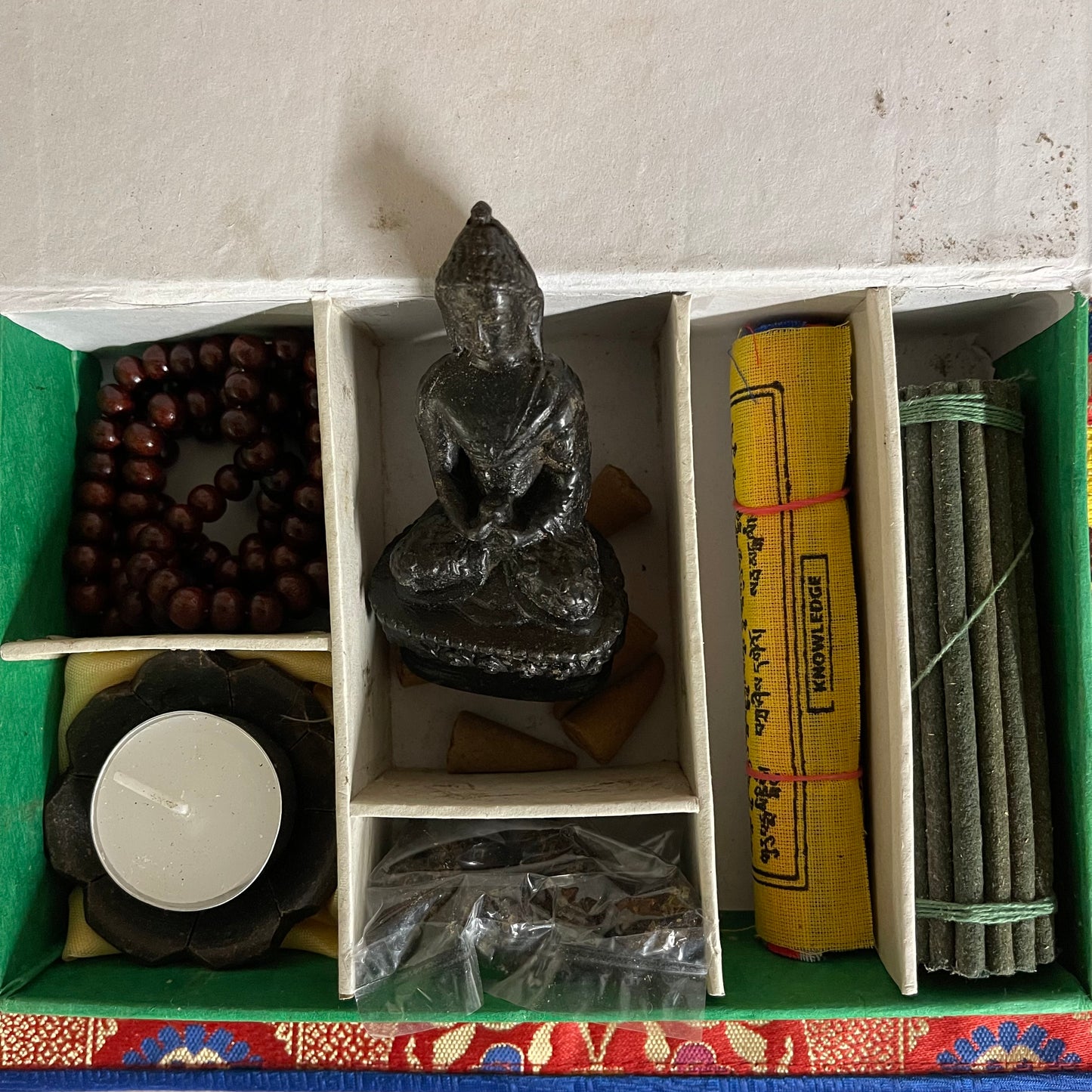 Traveling Alter And incense Gift Box Green Dorje