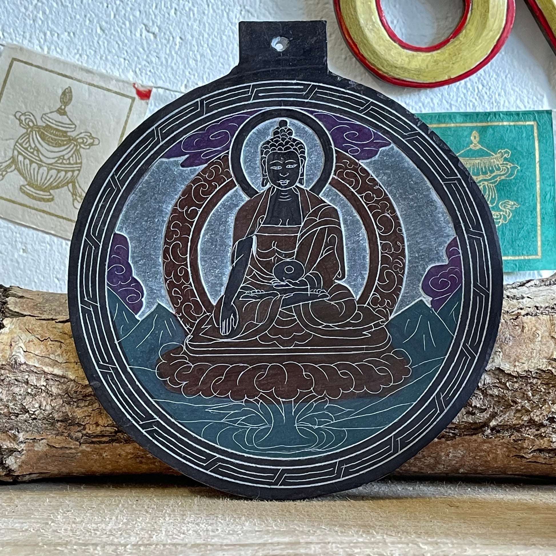 Tibetan Slate   Buddha 23cm