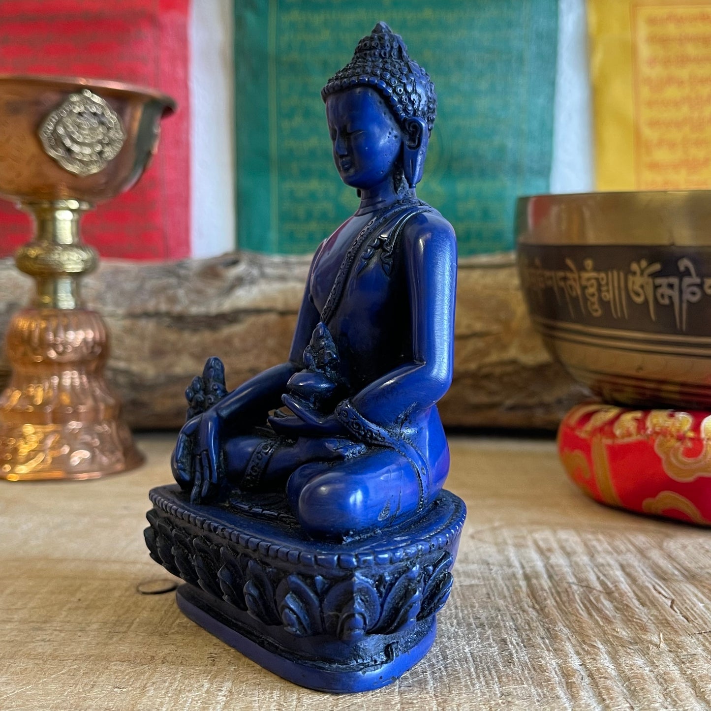 Shakyamuni Buddha Lapis Blue 14cm