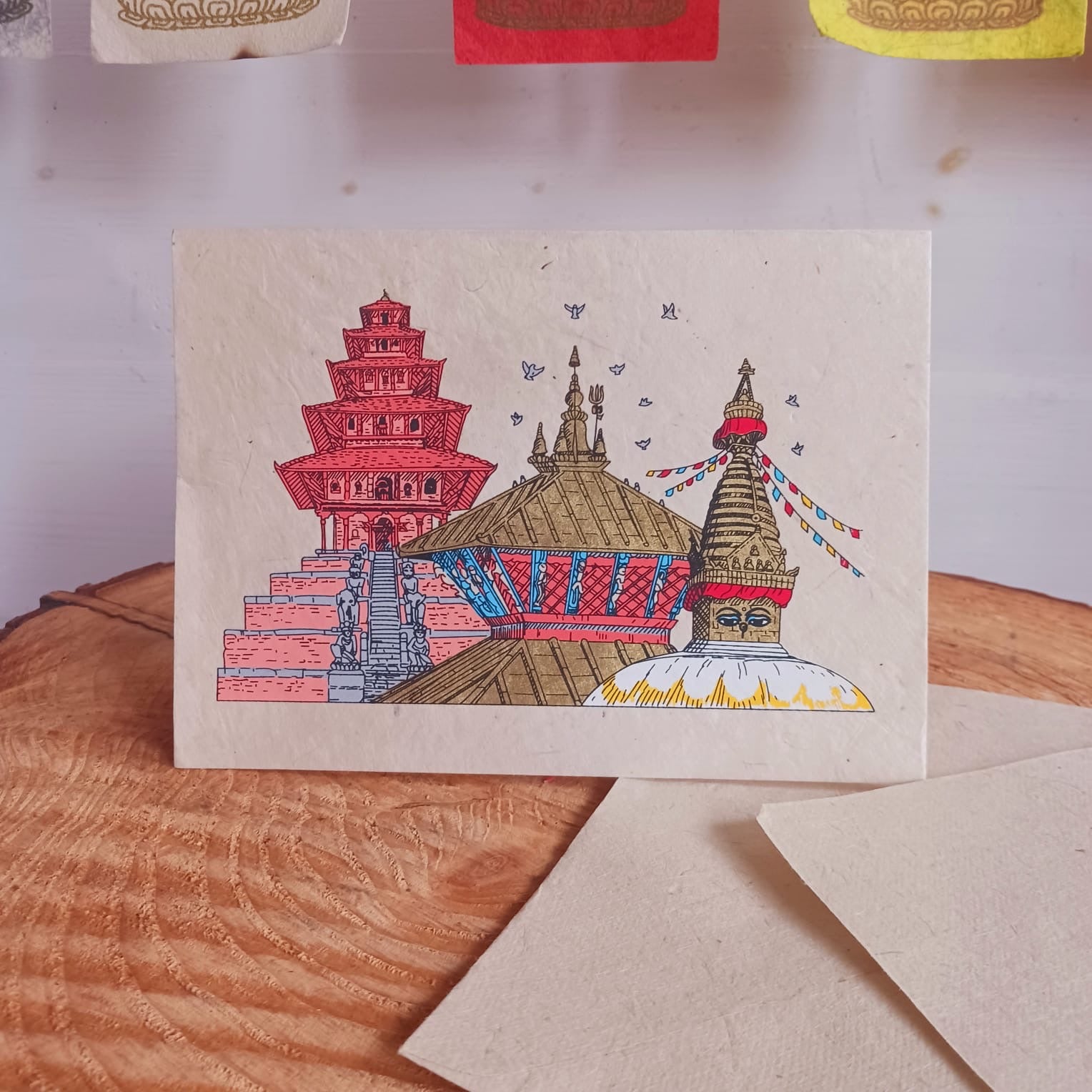 Lokta Paper Greetings Card | Temple of Kathmandu
