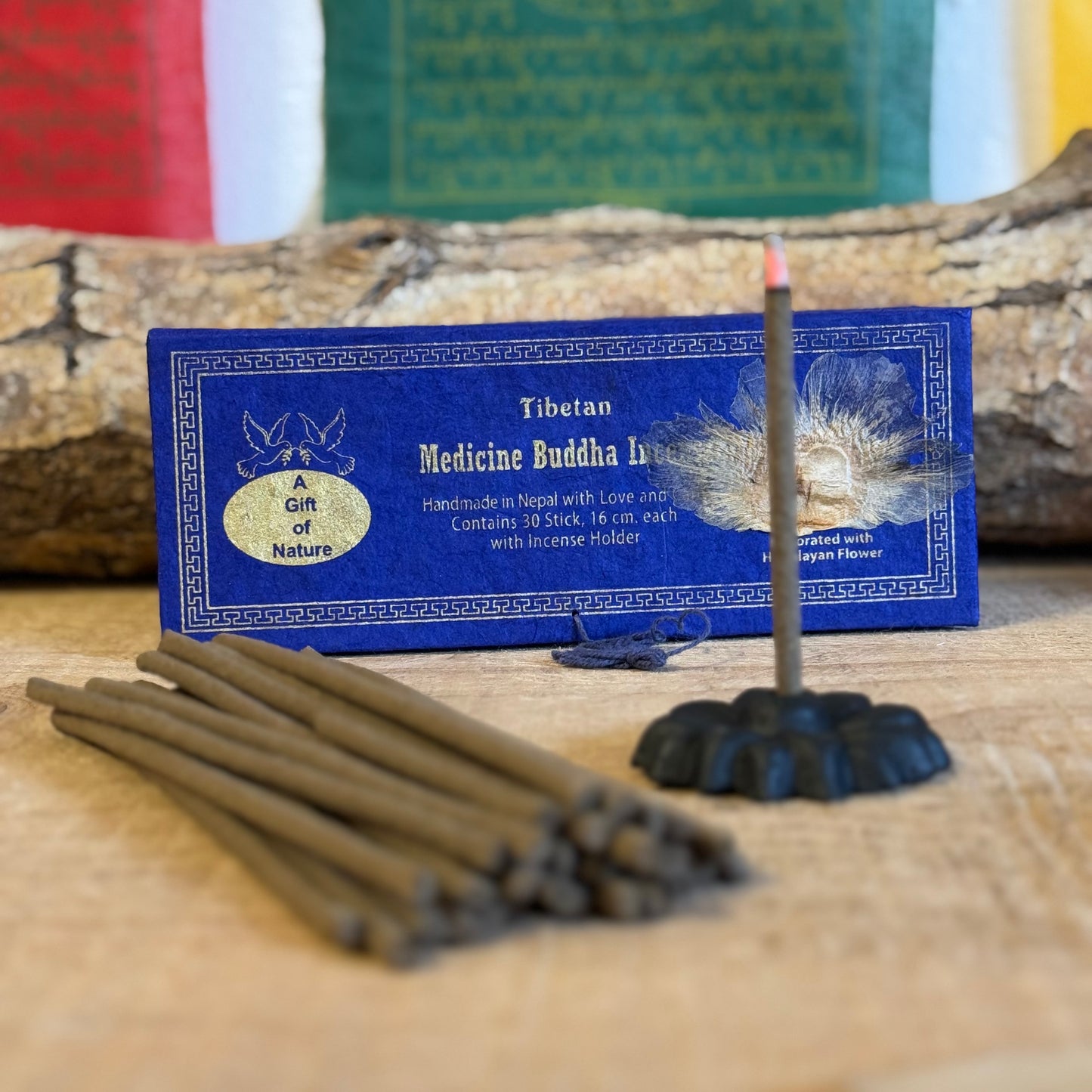 Medicine Buddha Incense Gift Set

Rediscover harmony and well-being with the Medicine Buddha Incense Gift Set, a blend of precious aromatic herbs crafted to promote health, happiness, and inner peace. This exquisite Tibetan incense is designed to alleviate stress, tension, and anxiety, creating a serene atmosphere for relaxation or spiritual practices.