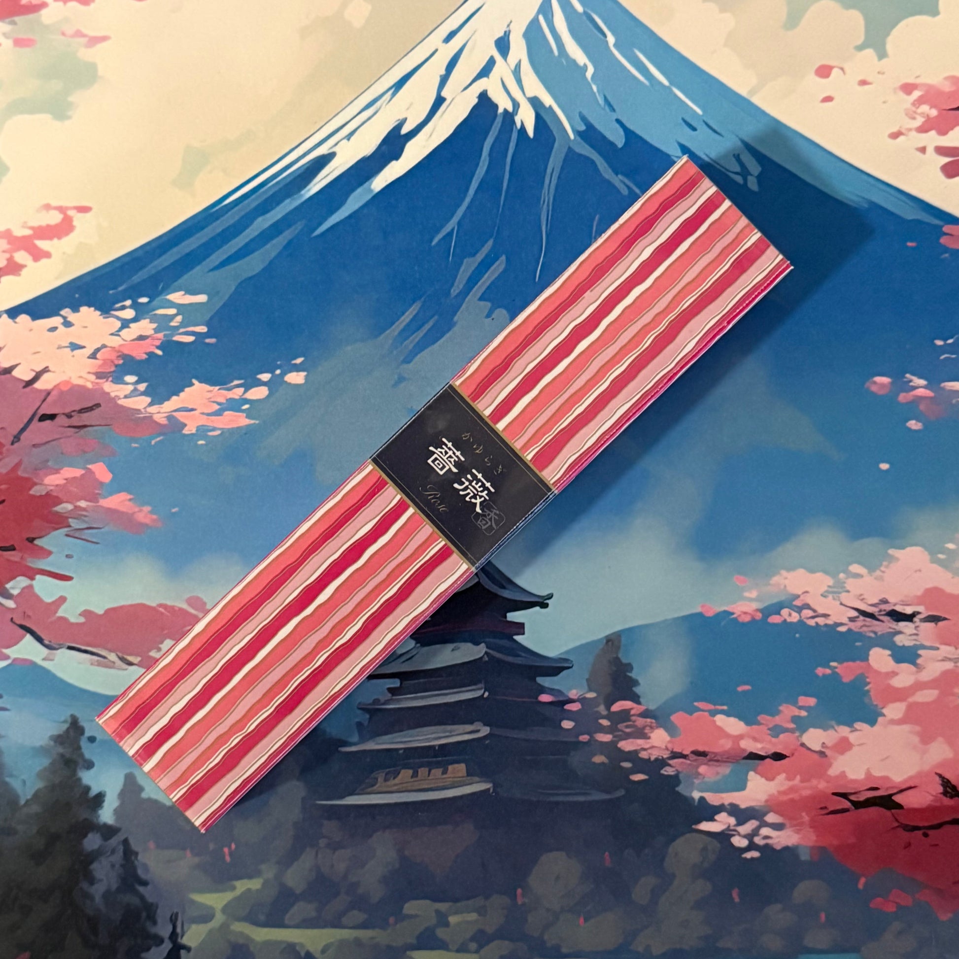 Enjoy the gentle floral elegance of Kayuragi Rose Incense. Japanese-made rose incense with holder, perfect for relaxation and meditation.