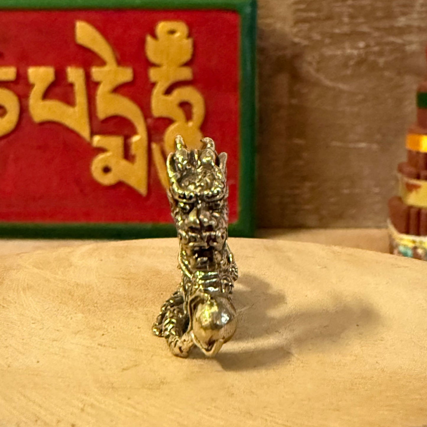 Embodying the ancient spirit of strength and transformation, the Mini Brass Dragon is a finely detailed sculpture handcrafted in Bali from solid brass. Each piece is cast using traditional metalworking techniques, where molten brass is poured into a mould and finished by hand, revealing the dragon’s intricate scales and expressive form.