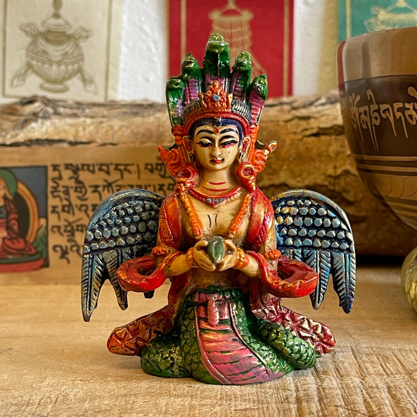 Resin Statue of Naga Kanya 11 cm