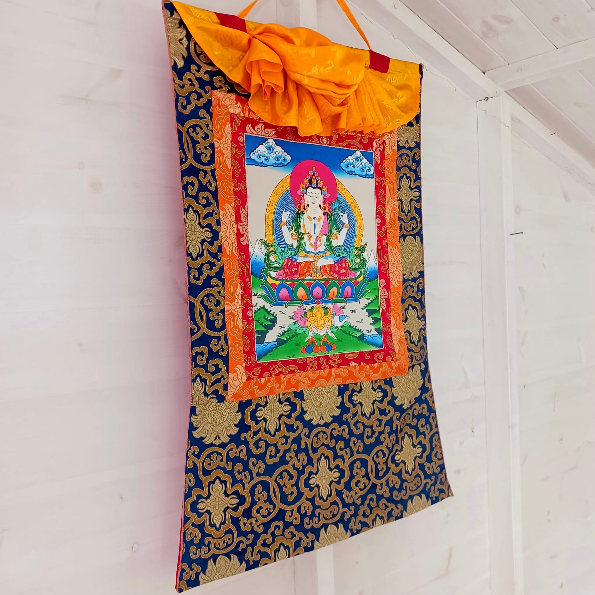 Chenrezig Art Thangka Painting | 82cm x 53cm