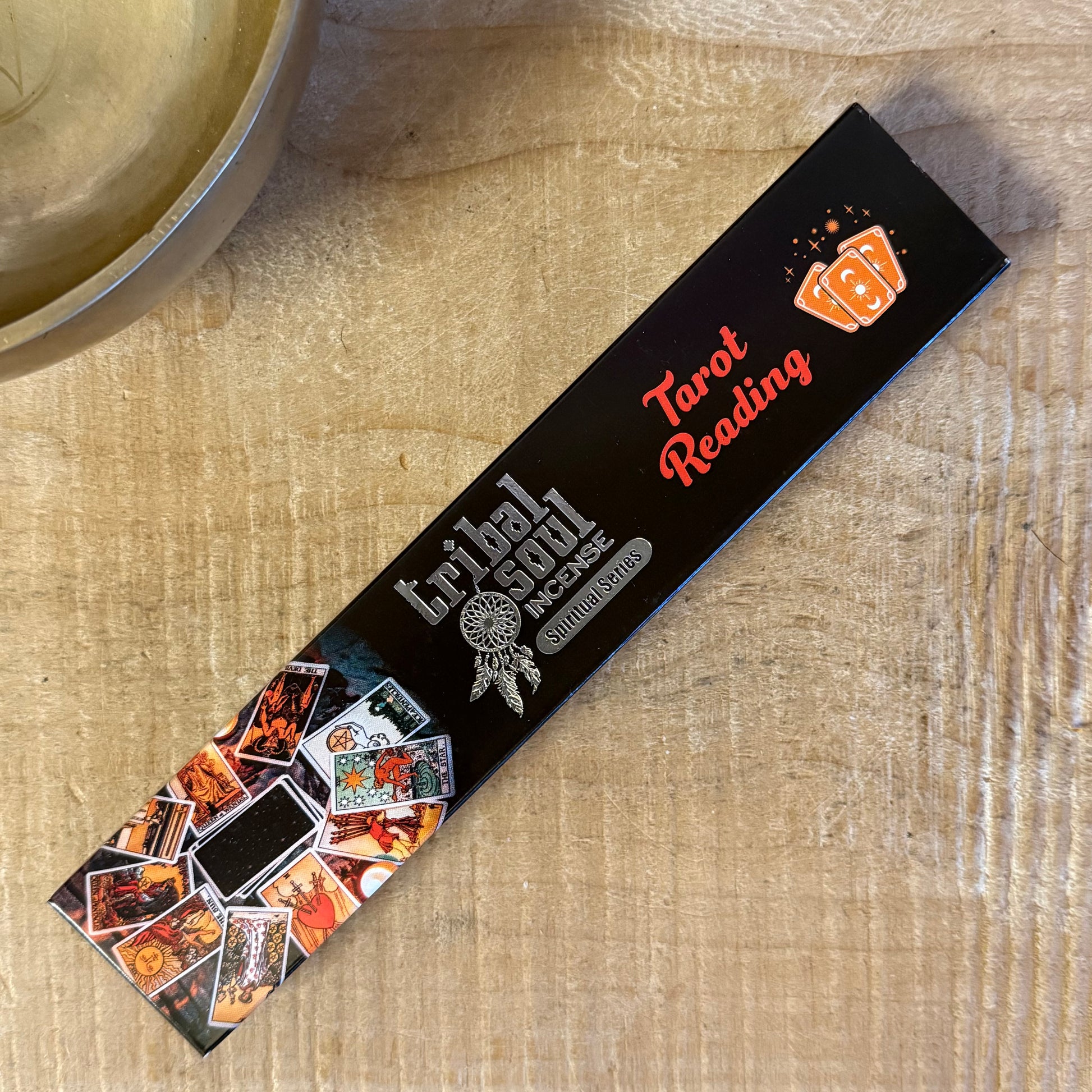 Tribal Soul Tarot Reading Incense for cleansing tarot decks and ritual spaces. Hand rolled incense with holder for divination, focus, and clarity.