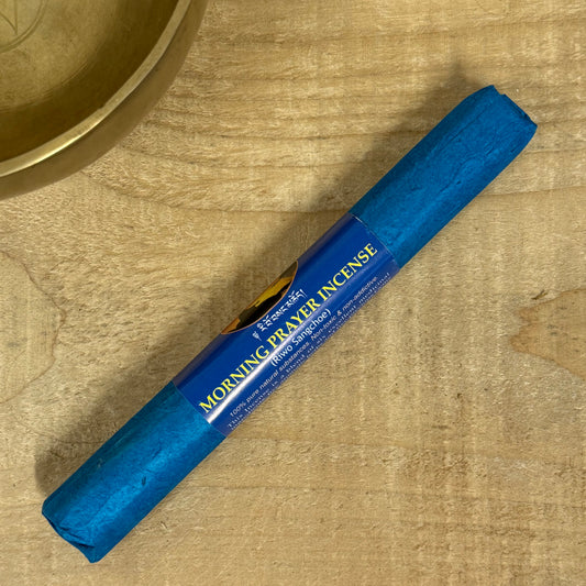 Ancient Tibetan Amber Resin Incense sticks, hand-rolled with Himalayan herbs, 30 sticks per pack.