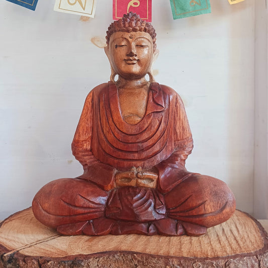 Hand carved Buddha Statue 30cm