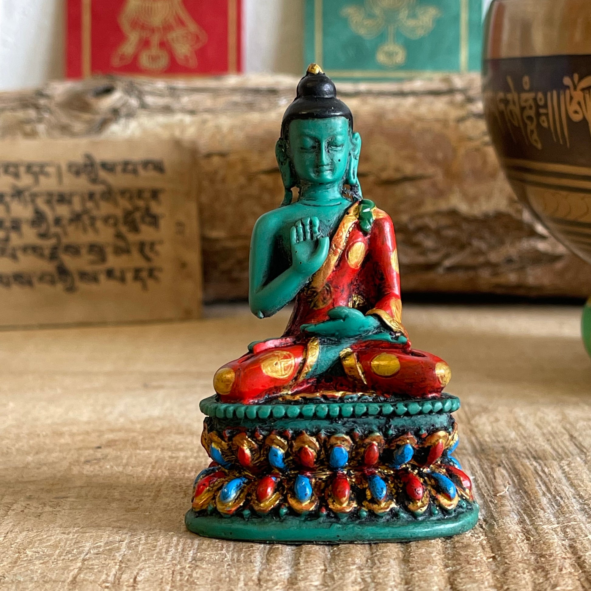 Small Hand Painted Resin Buddha Statue 8cm High