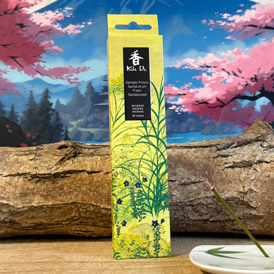 Koh-Do Fresh Sandalwood Incense | Pine & Sandalwood for Clarity

Fresh Sandalwood incense blends wood & pine for clarity & peace. 20 Japanese sticks from Mainichikoh line. Uplifting, natural scent for daily calm.