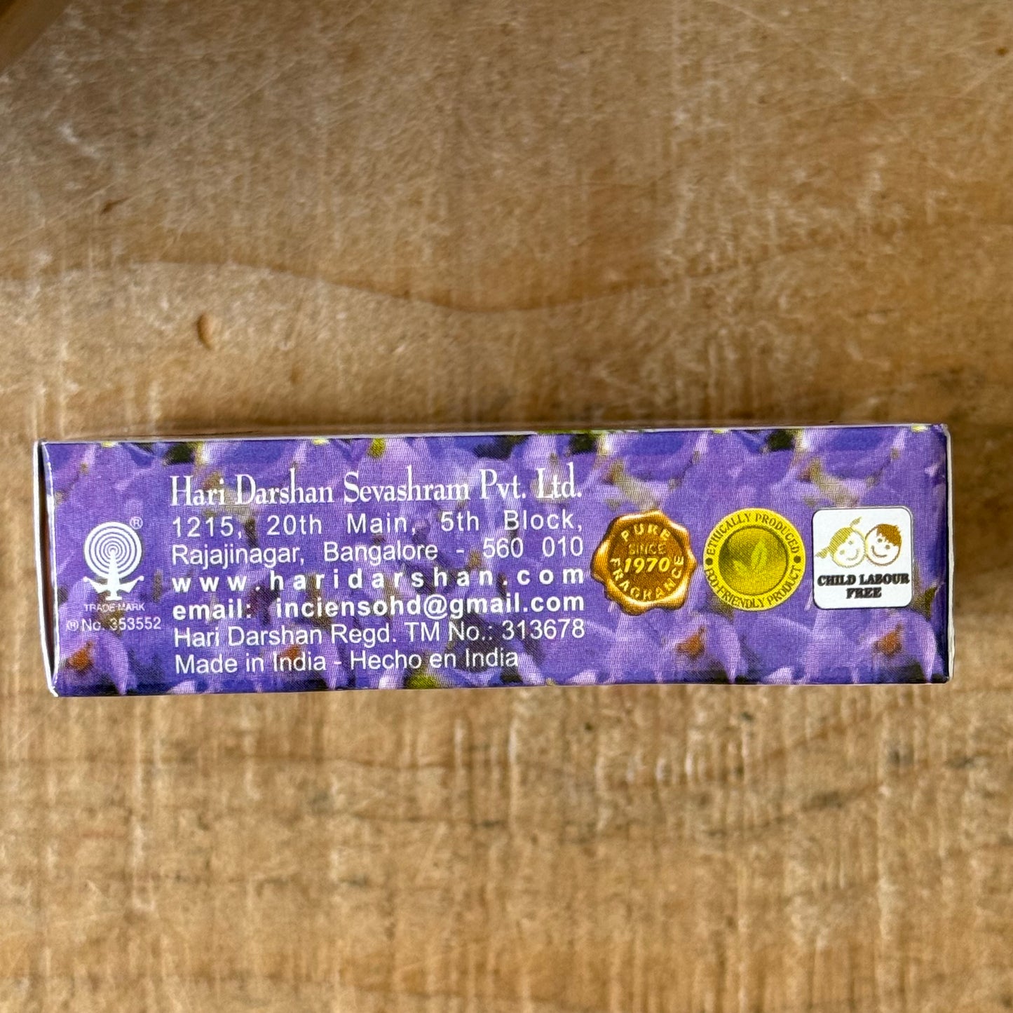 Violet Hari incense cones calming floral incense for sleep and relaxation