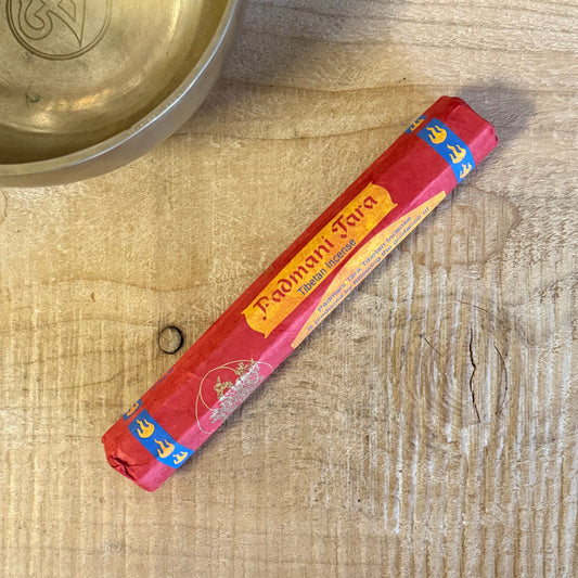 Chandra Devi Padmani Tara Tibetan Buddhist incense made with Ayurvedic herbs and aromatic woods for meditation, healing, and energetic balance.