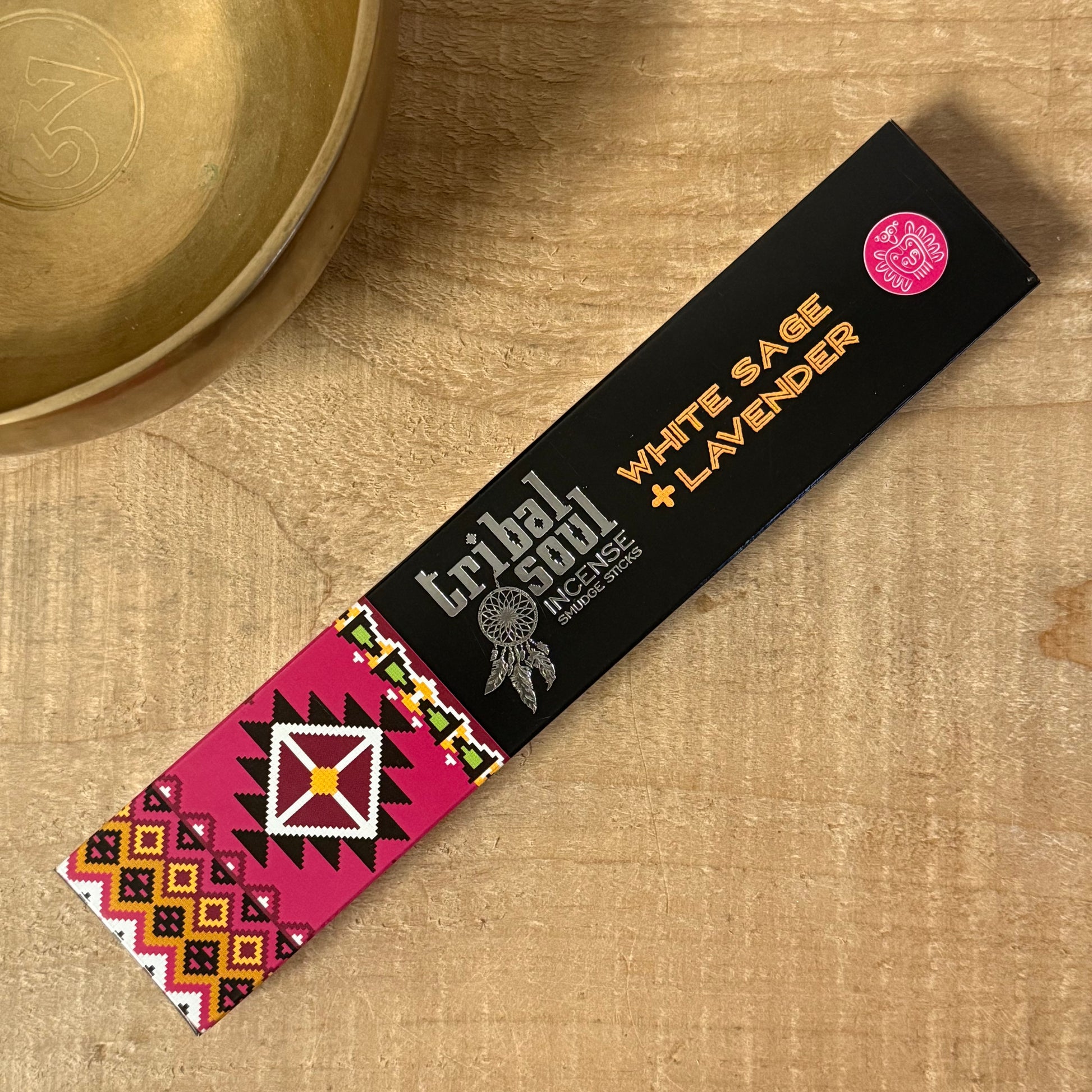 Tribal Soul White Sage and Lavender Incense sticks 15g box, cleansing herbal incense for meditation and relaxation