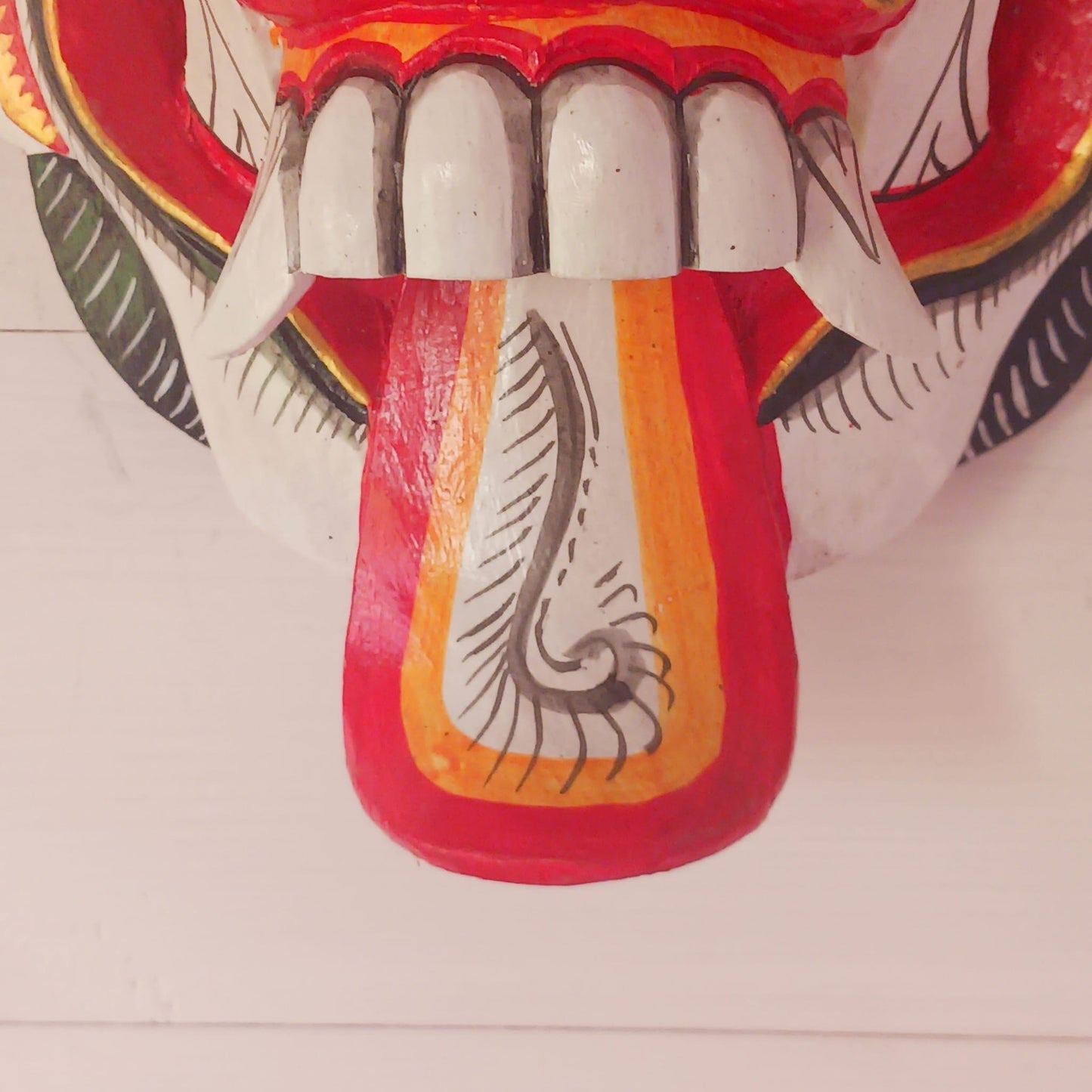 Hand carved Balinese Rangda Barong Dance Mask