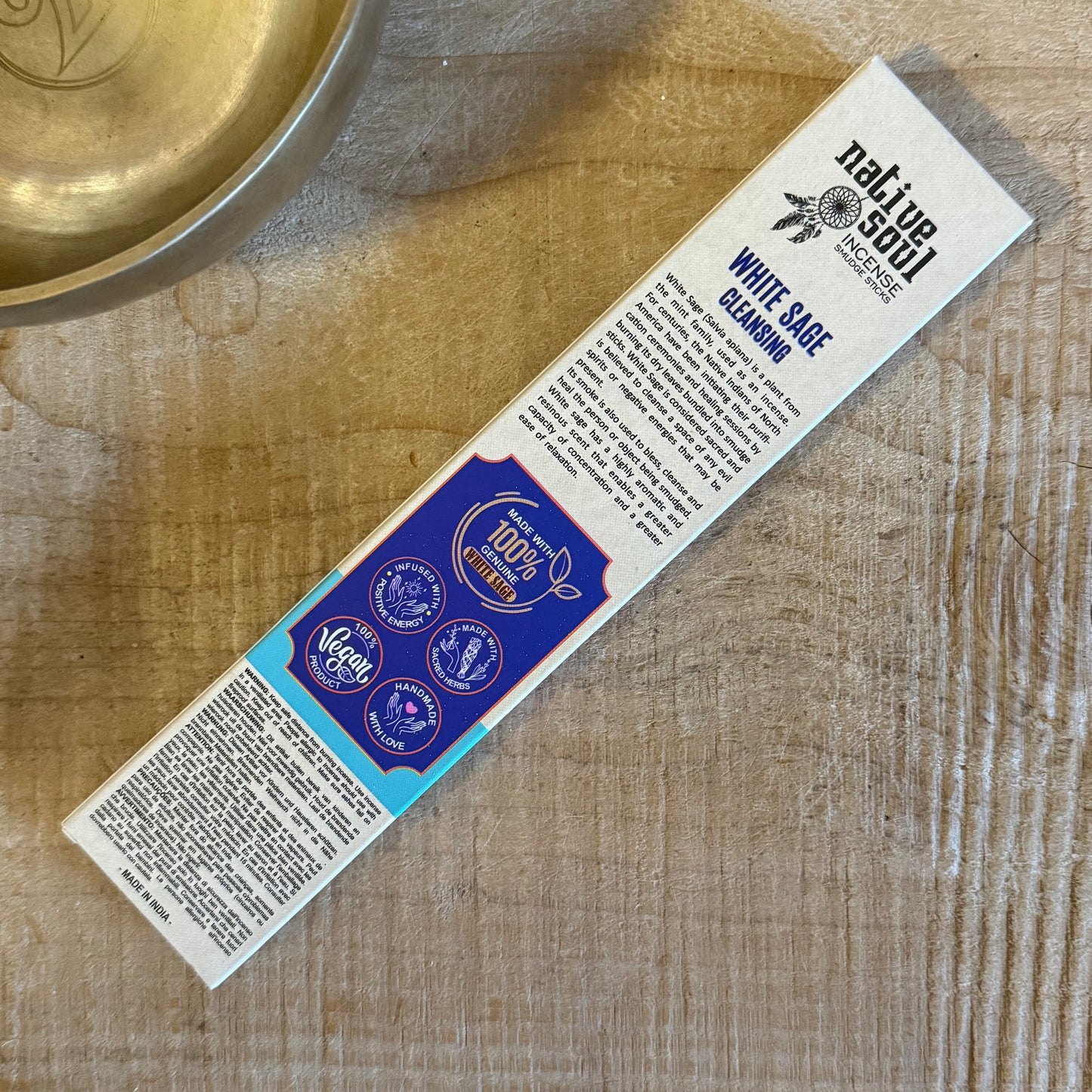 Native Soul White Sage smudge incense sticks for cleansing and spiritual purification