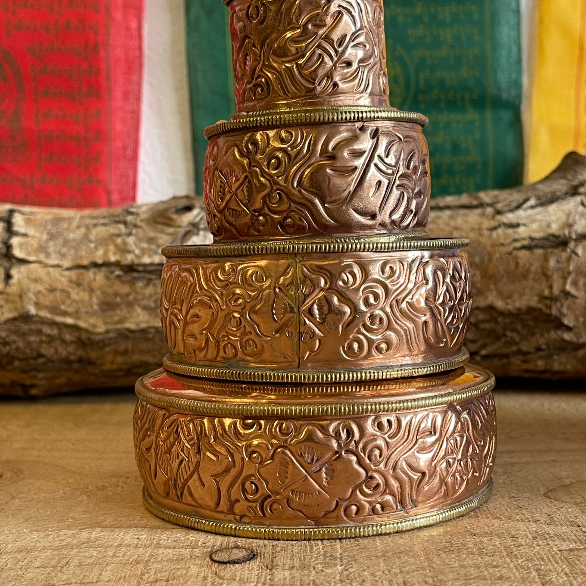 Copper Mandala Offering Set 10 cm | Buddhist Mandala