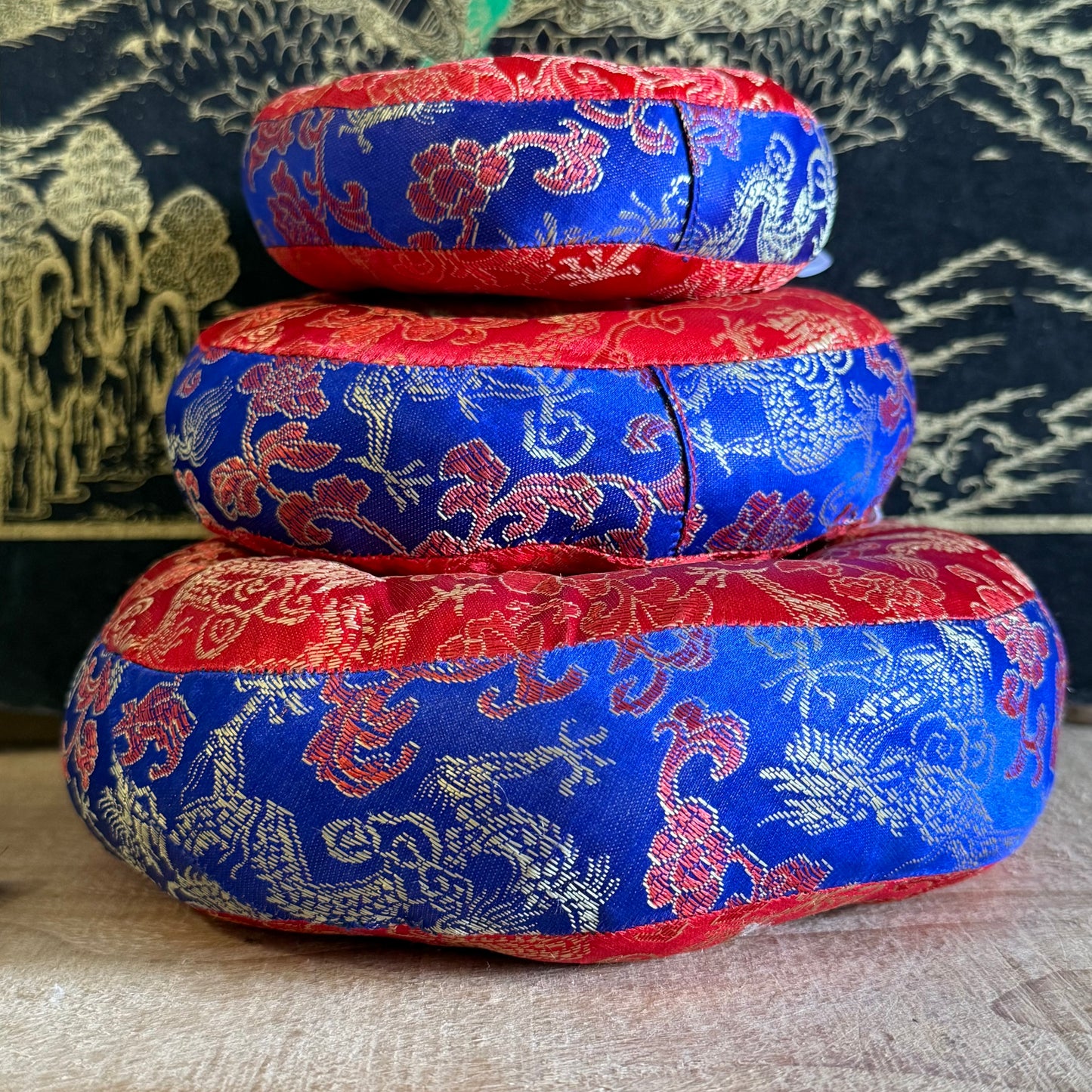 Small Round Donut Singing Bowl Cushion 12 x 3 cm