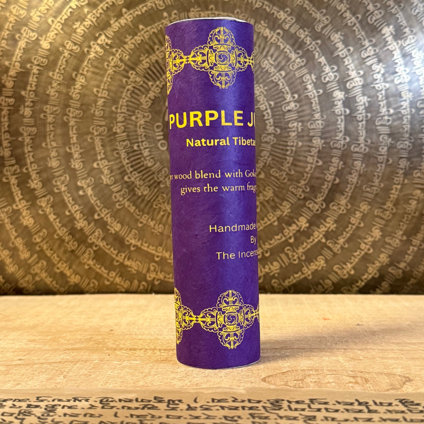 Discover the warm, comforting aroma of Purple Juniper Tibetan Incense, a traditional Himalayan blend crafted with great care and devotion. This unique incense is composed of juniper bark, Gokul Dhoop, yak butter, oils, and natural resins, creating a soft, cosy fragrance that welcomes peace and serenity into your space.

Juniper has long been used in Tibetan ritual to cleanse the air, calm the mind, and protect the home’s energy. Combined with the richness of yak butter and the sacred depth of Gokul Dhoop, t