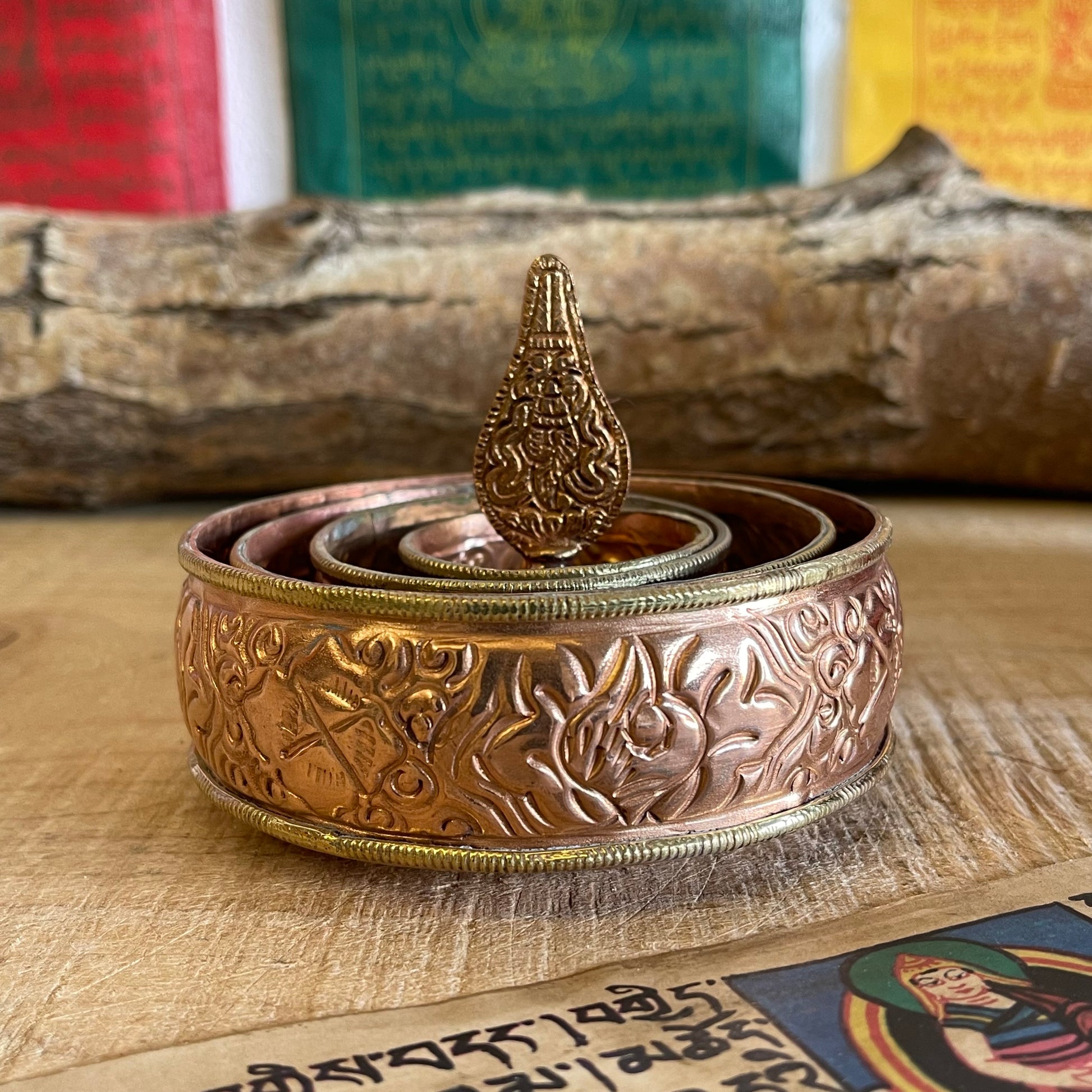 Copper Mandala Offering Set 10 cm | Buddhist Mandala