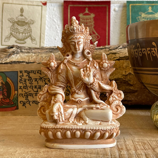 White Tara Resin Statue 12cm