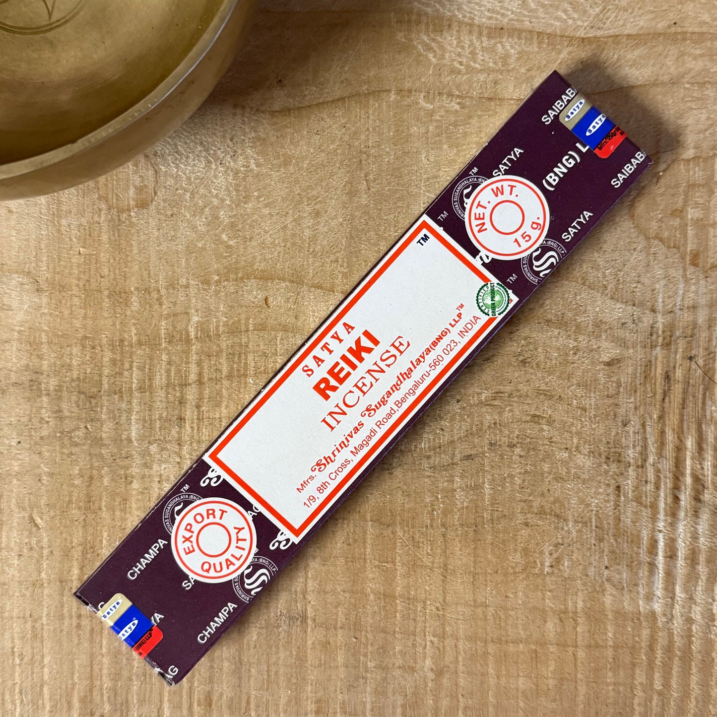 Satya Reiki Incense Sticks 15g from the Nag Champa Collection. Hand rolled masala incense for Reiki healing, meditation, ritual, and cleansing.