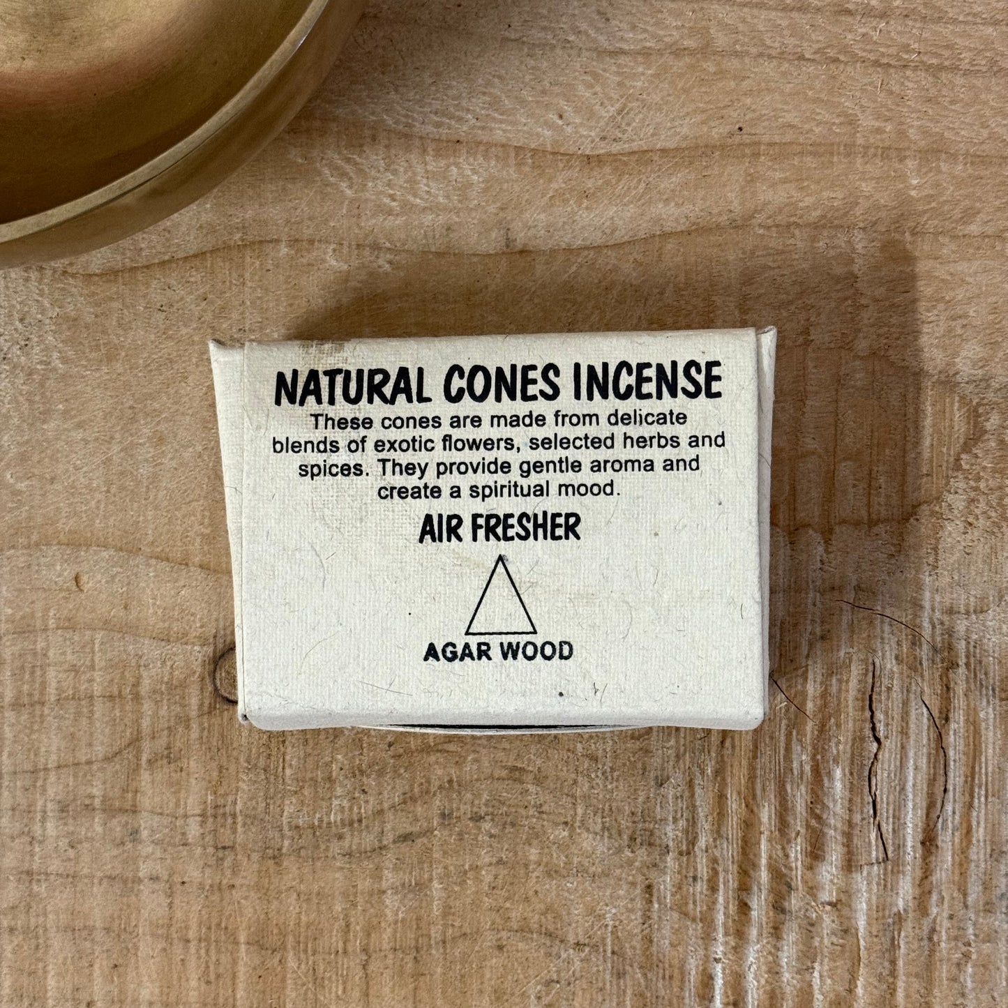 Agarwood Natural Cone Incense pack with 25 cones and holder.
