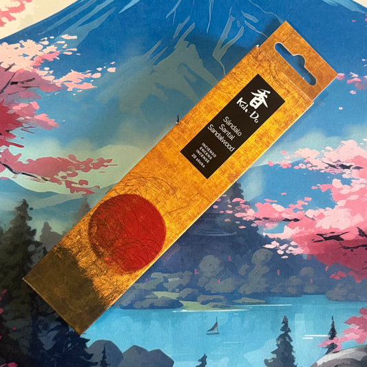 Koh-Do Sandalwood incense soothes the soul with Mysore wood & citrus. 20 sticks handcrafted in Japan for meditation, peace & quiet reflection.