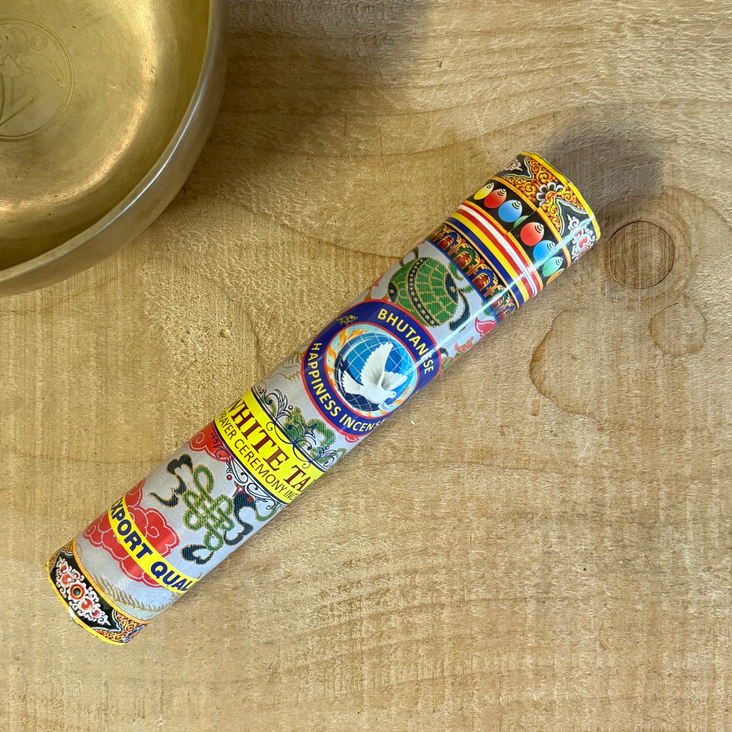 Pure White Sandalwood Bhutanese Incense sticks, hand-rolled with Himalayan herbs.