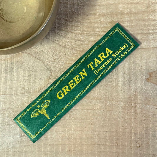 Eco-friendly Green Tara incense for meditation, puja rituals, and spiritual protection.
