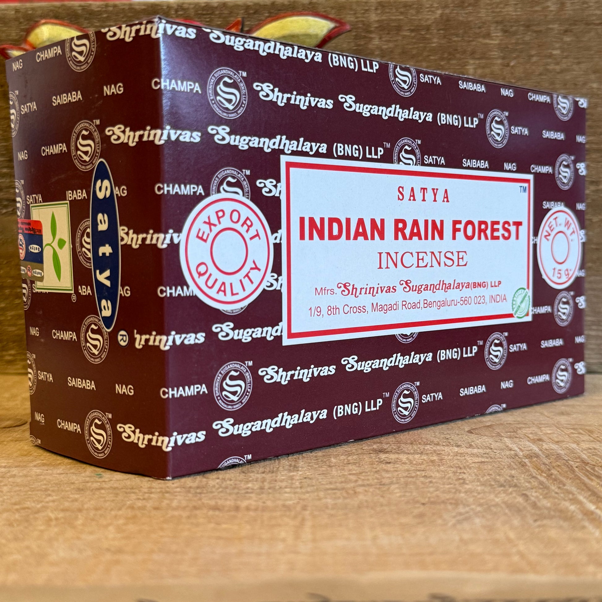 Within the tranquil halls of a Buddhist temple, the fragrance of the forest drifts on the morning air. Satya Indian Rain Forest Incense carries this same serene essence into your home. Hand-rolled in India with high-quality oils, each stick captures the deep, green freshness of the rainforest — calming the mind and uplifting the spirit. This genuine Satya Sai Baba incense is perfect for meditation, prayer, or simply creating a peaceful atmosphere. Each 15g pack contains approximately 12–15 sticks, crafted w