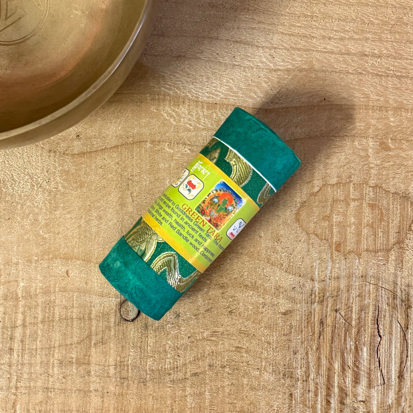 Greetings, gentle heart. This sacred Green Tara Bhutanese Incense is an offering to the compassionate Goddess Green Tara herself. Prepared with devotion following ancient Buddhist texts, this incense invites the blessings of fulfilled wishes, wealth, health, luck, and happiness into your life.