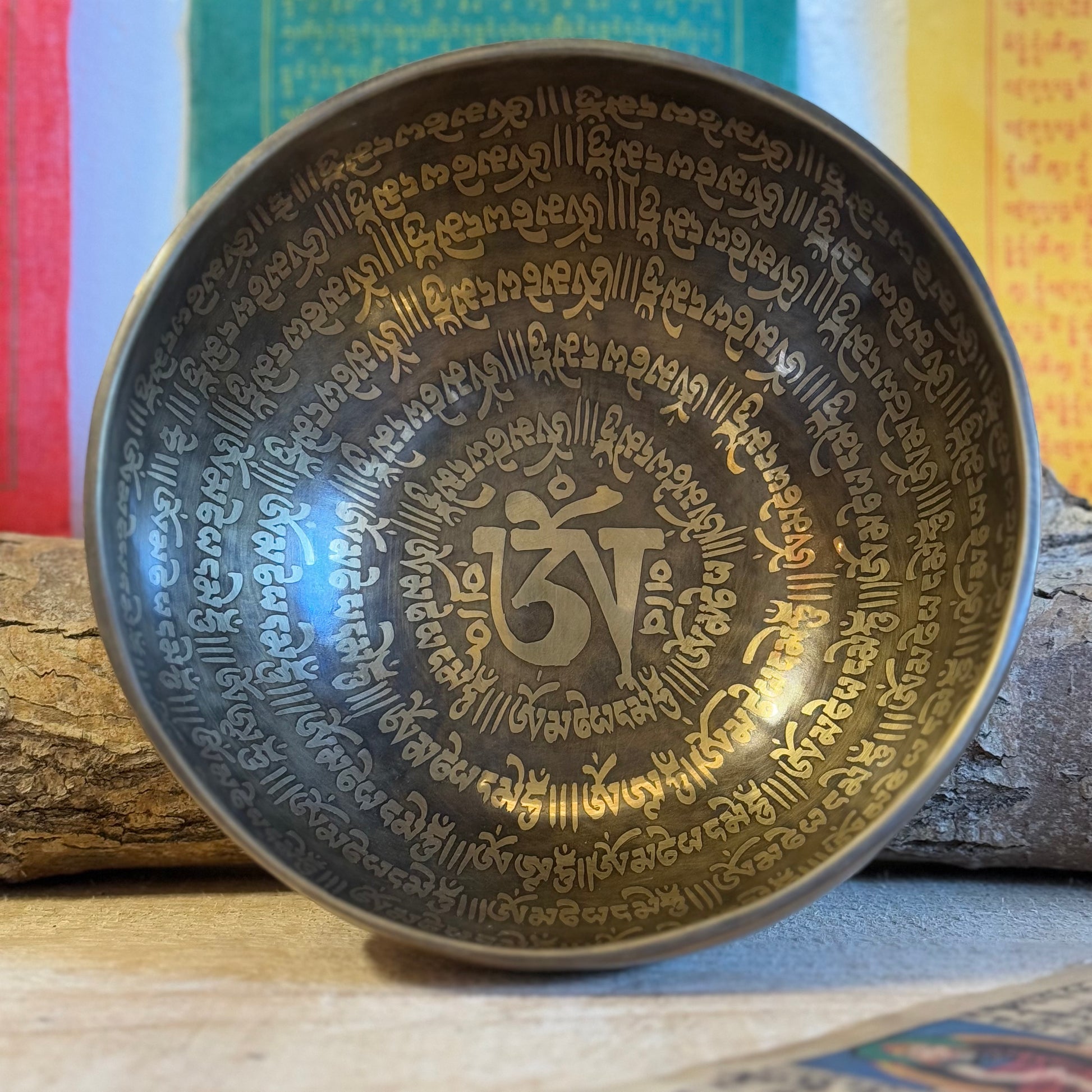 Handmade Singing Bowl from Nepal – Unique and Authentic

Discover the artistry and spiritual resonance of this handmade singing bowl, crafted by skilled artisans in Nepal. This one-of-a-kind piece combines traditional craftsmanship with spiritual symbolism, making it perfect for meditation, sound healing, or as a meaningful decorative item.

Exquisite Design:
Beautifully engraved with the sacred Om Mani Padme Hum mantra, featured both inside and outside the bowl. These intricate carvings are a hallmark of N