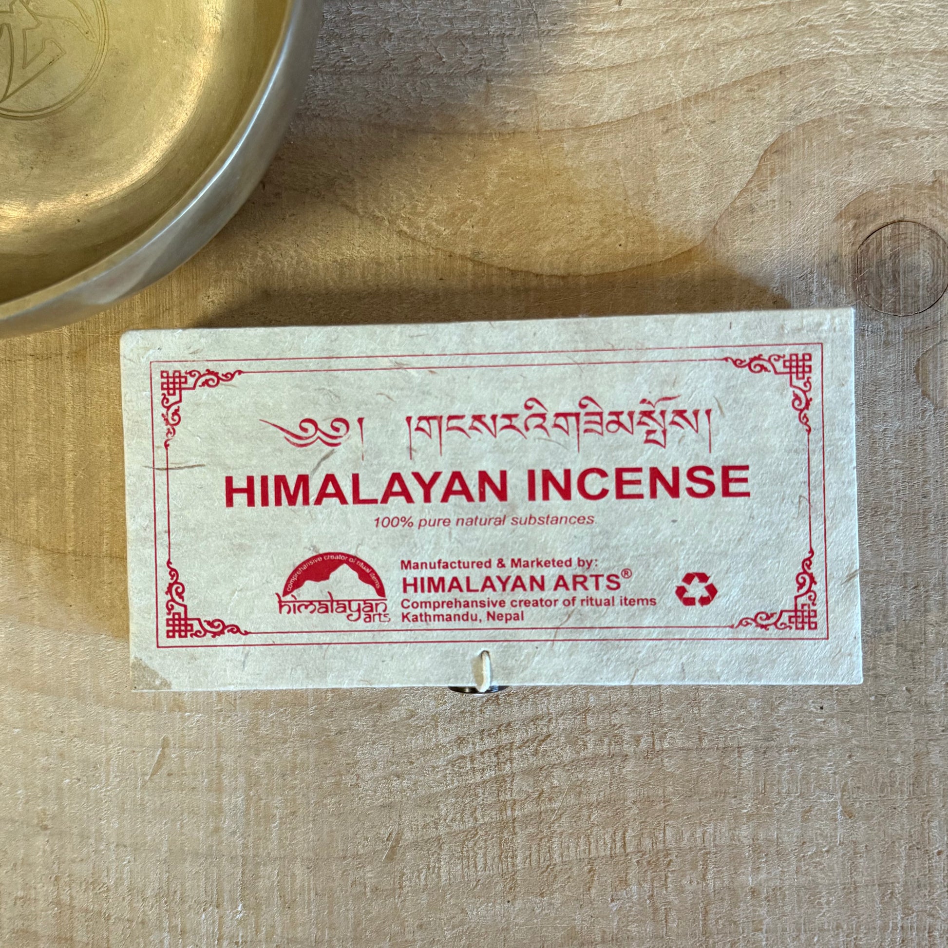 Himalayan incense gift pack with lokta paper box and incense holder.