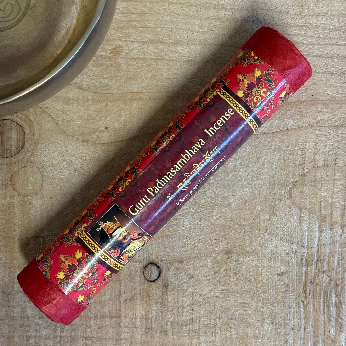Guru Padmasambhava Incense sticks in Lokta paper tube, handmade in Nepal