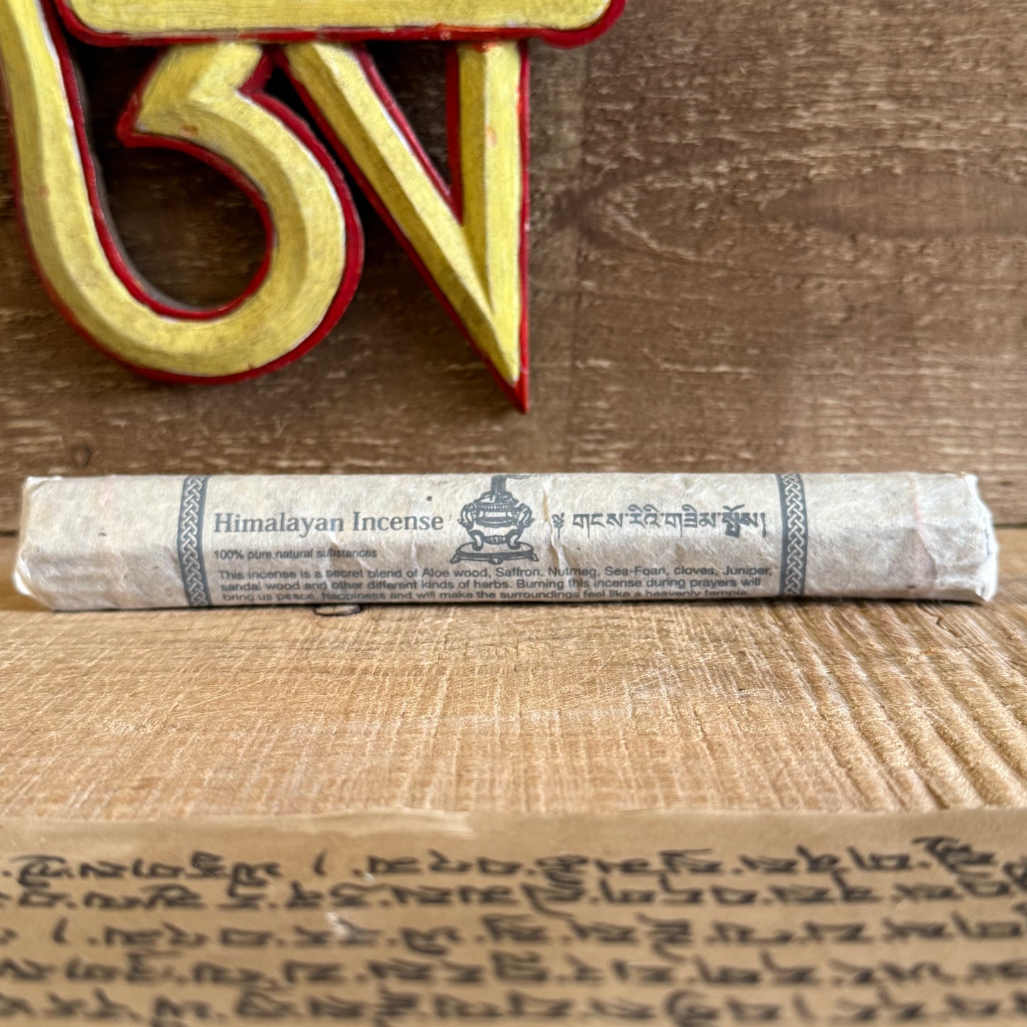 Invite serenity with every breath.

This Quality Himalayan Incense is a carefully balanced blend of aloe wood, saffron, nutmeg, sea-foam, cloves, juniper, sandalwood, and other sacred Himalayan herbs. Hand-rolled in Nepal using ancient Tibetan methods, it creates a tranquil and sacred atmosphere ideal for meditation, prayer, and spiritual reflection.

When burned, this incense evokes a sense of peace, contentment, and inner clarity, making it a powerful tool for daily rituals and sacred spaces. Each stick i
