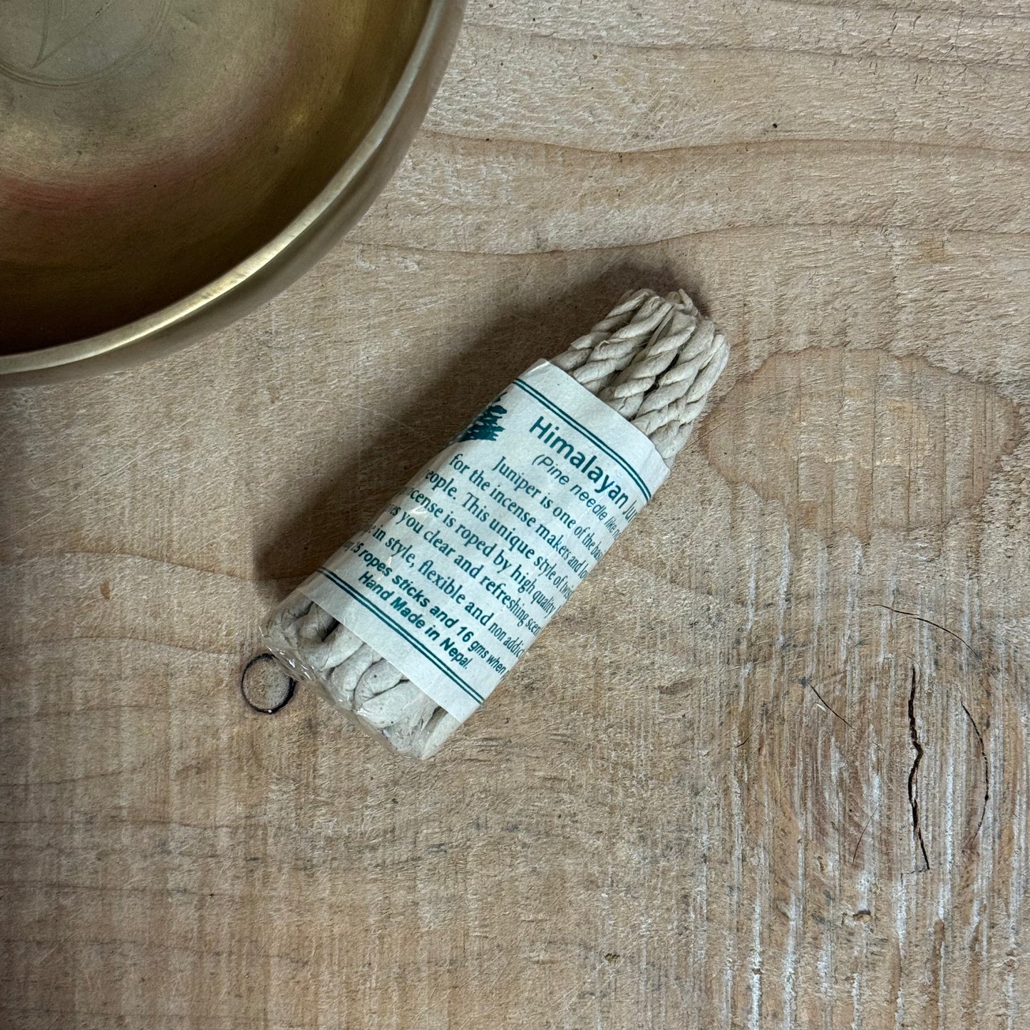 Handcrafted Juniper Rope Incense, authentic Nepalese Tibetan aroma.
