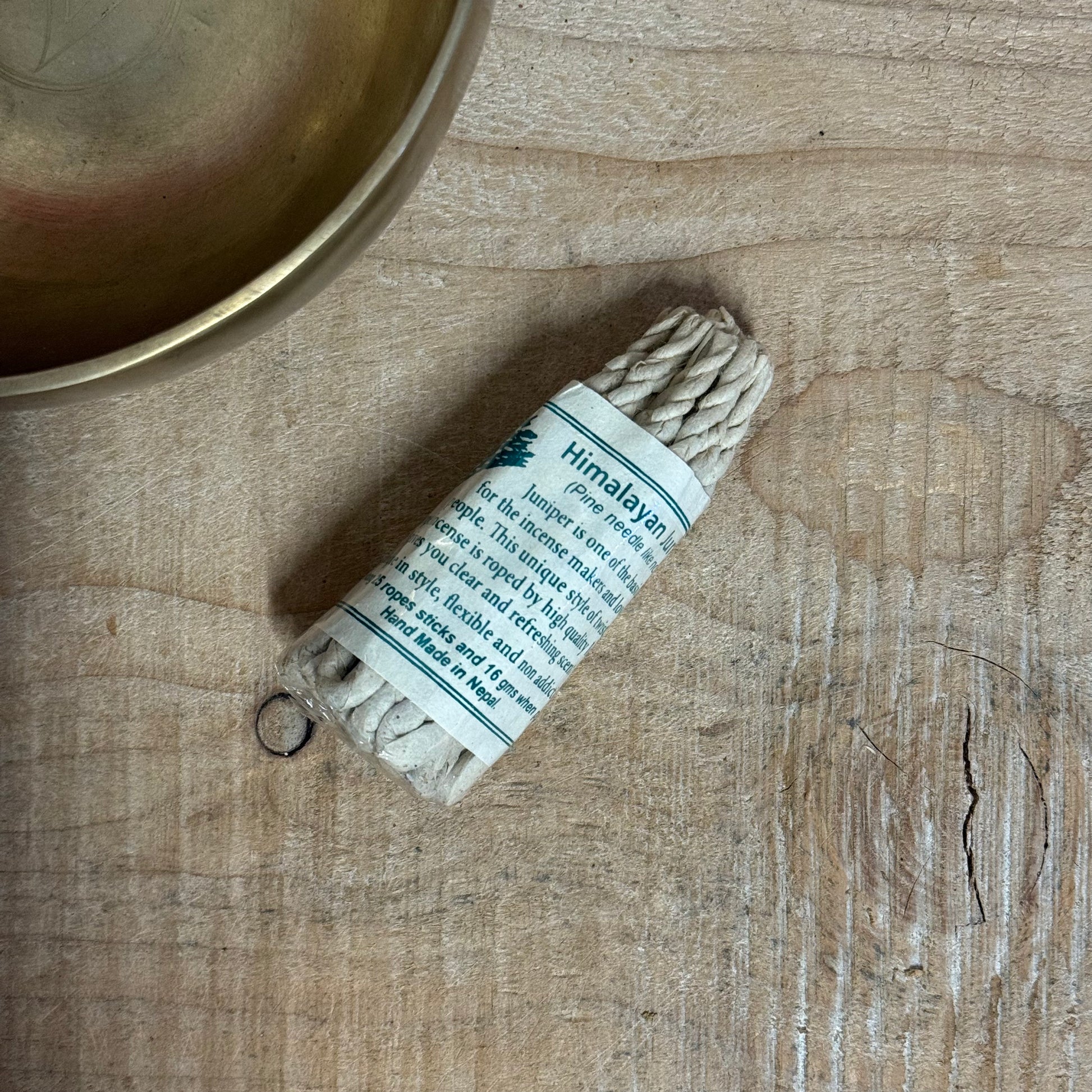 Handcrafted Juniper Rope Incense, authentic Nepalese Tibetan aroma.